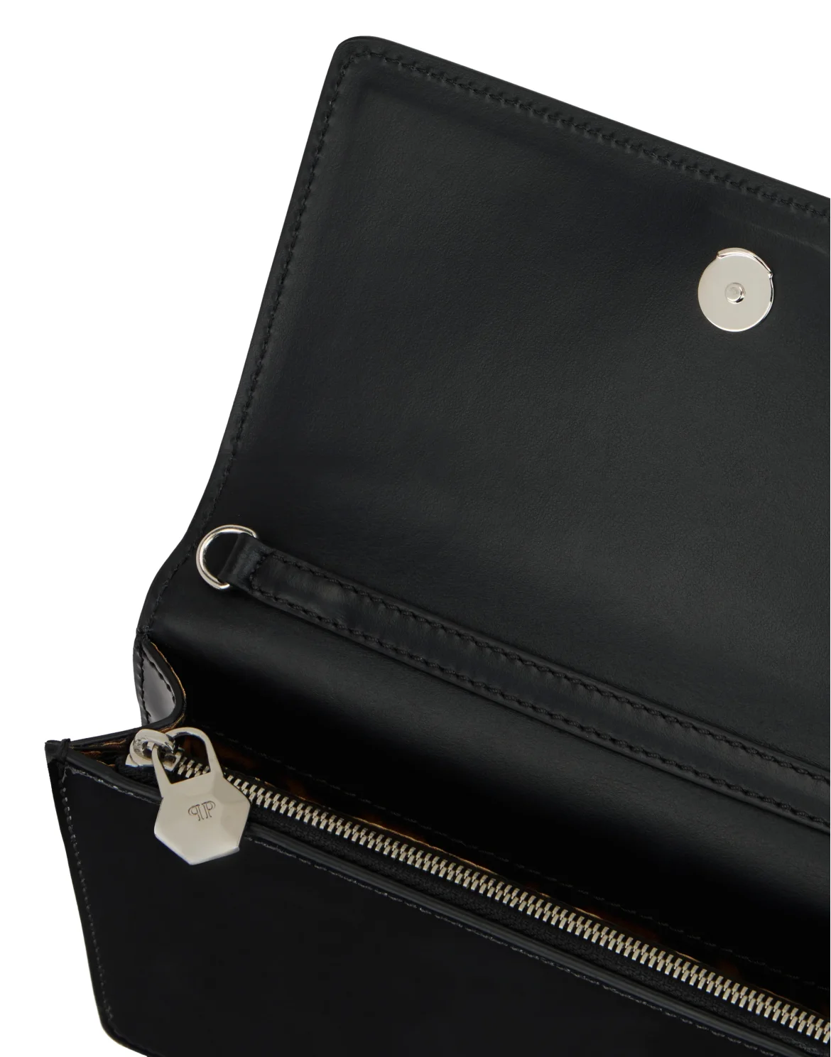 Patent Leather Shoulder Bag Hexagon, цвет: Черный
