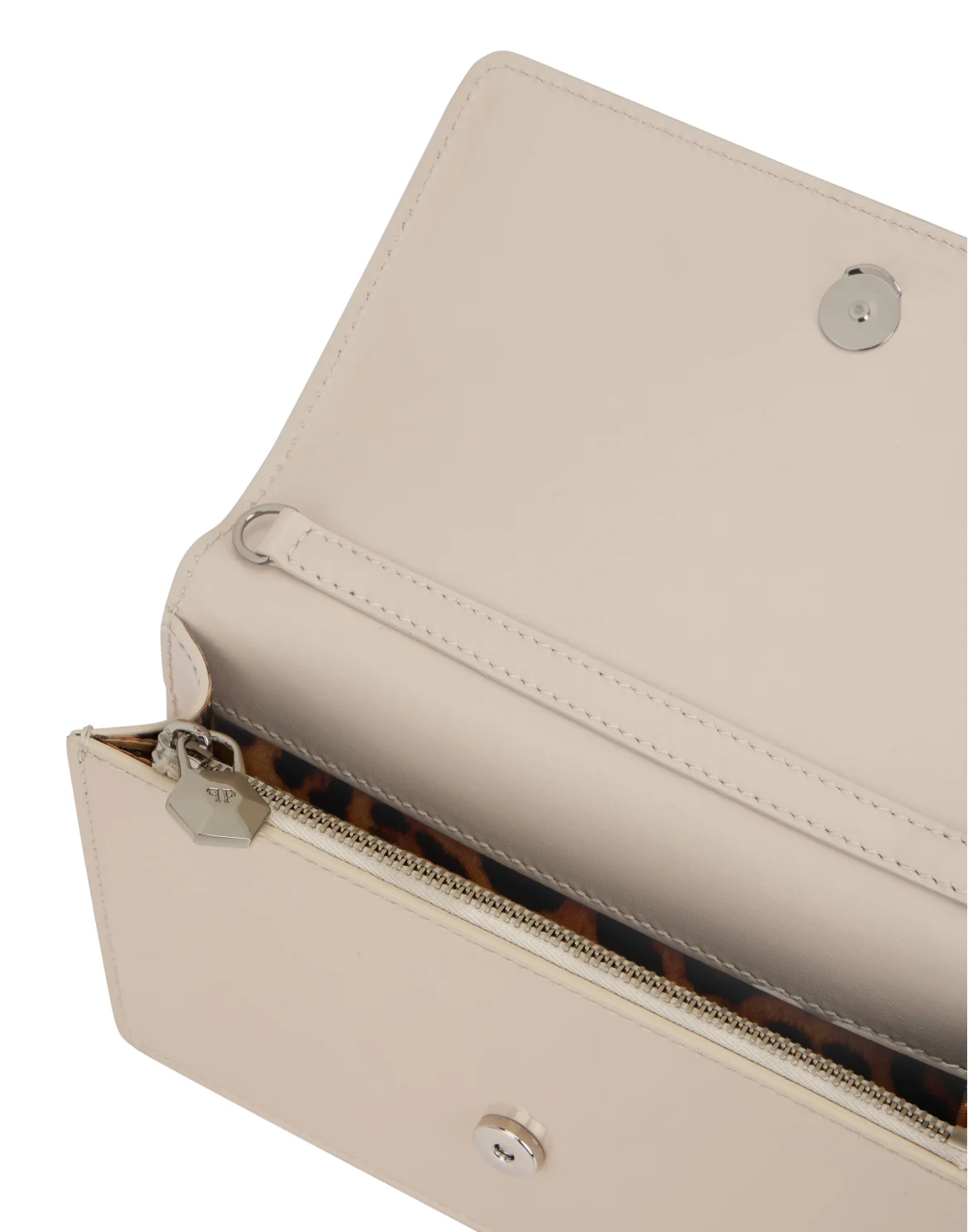 Patent Leather Shoulder Bag Hexagon, цвет: Бежевый