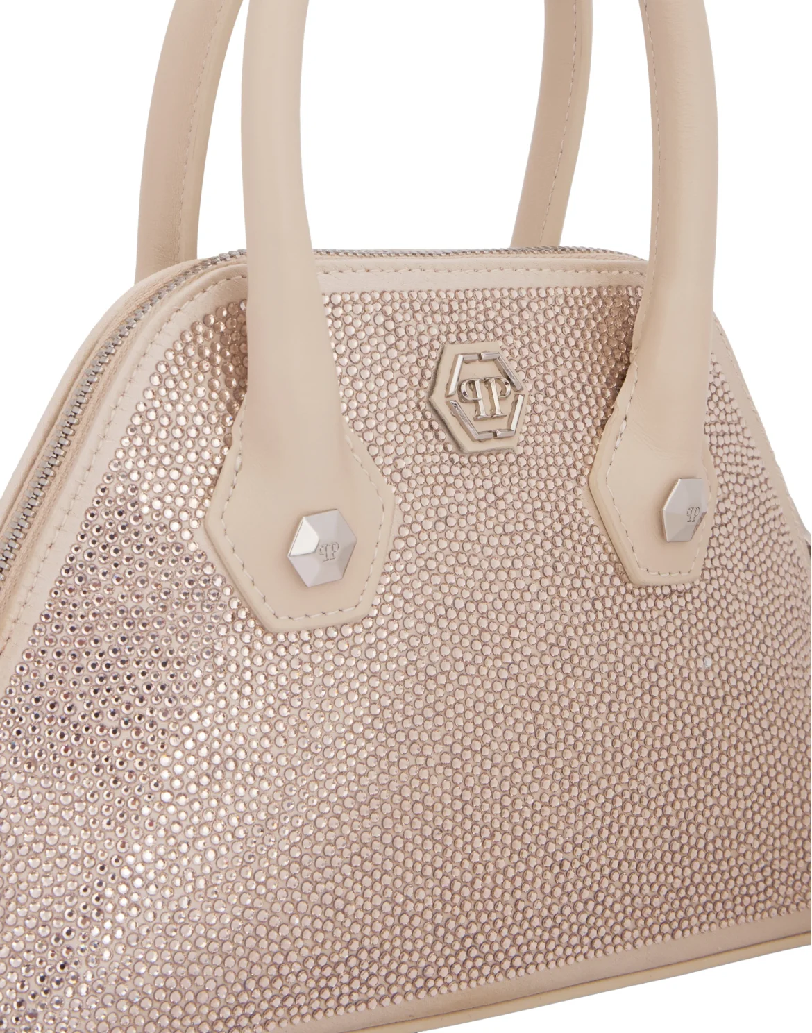 Satin Small Majestic Bag All-Over Strass, цвет: Бежевый
