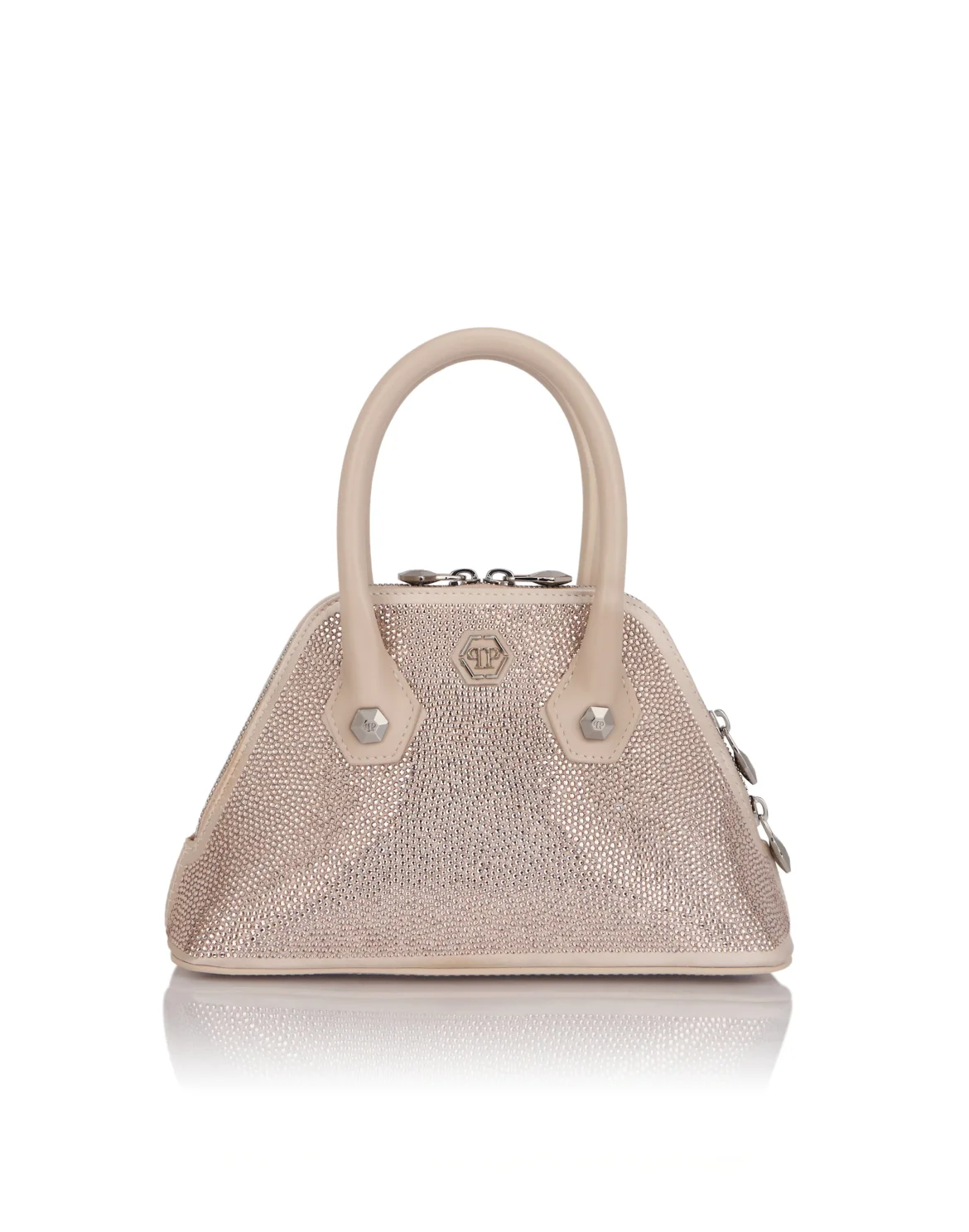 Satin Small Majestic Bag All-Over Strass, цвет: Бежевый