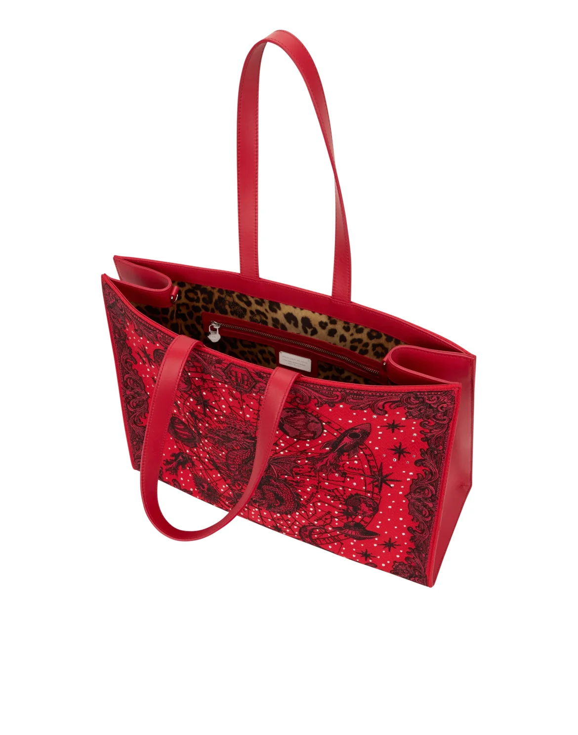 Shopper Bag Embroidery Zodiac, цвет: Красный