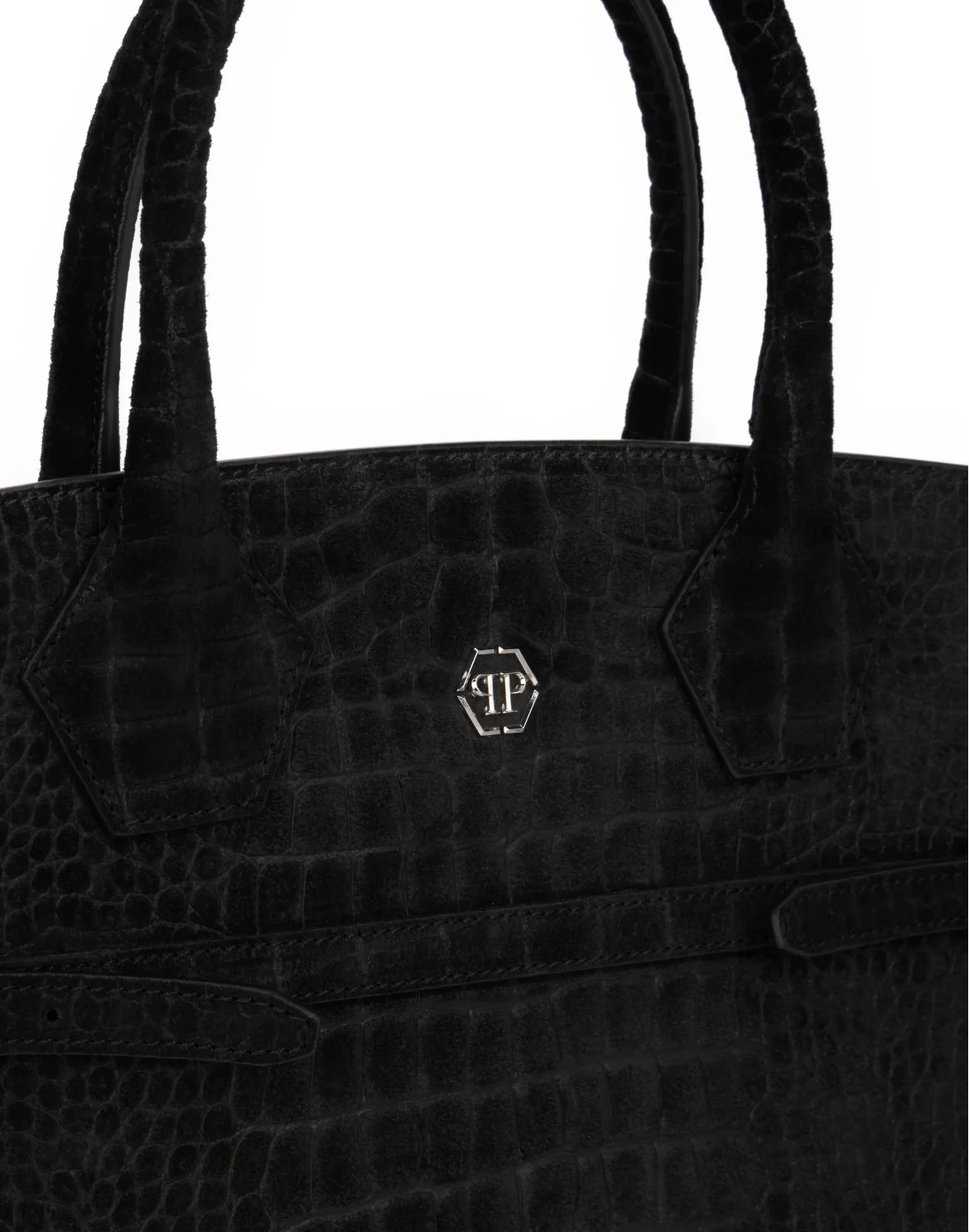 Dynasty Large Suede Top Handle Bag Cocco, цвет: Черный