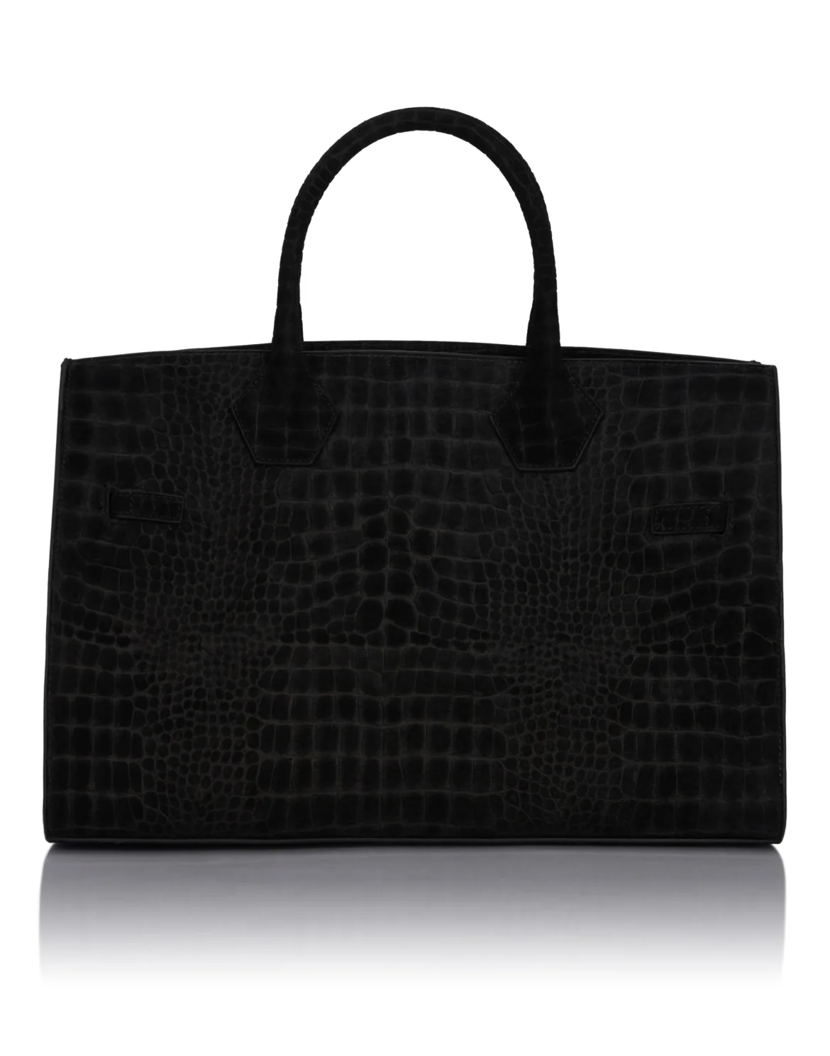 Dynasty Large Suede Top Handle Bag Cocco, цвет: Черный