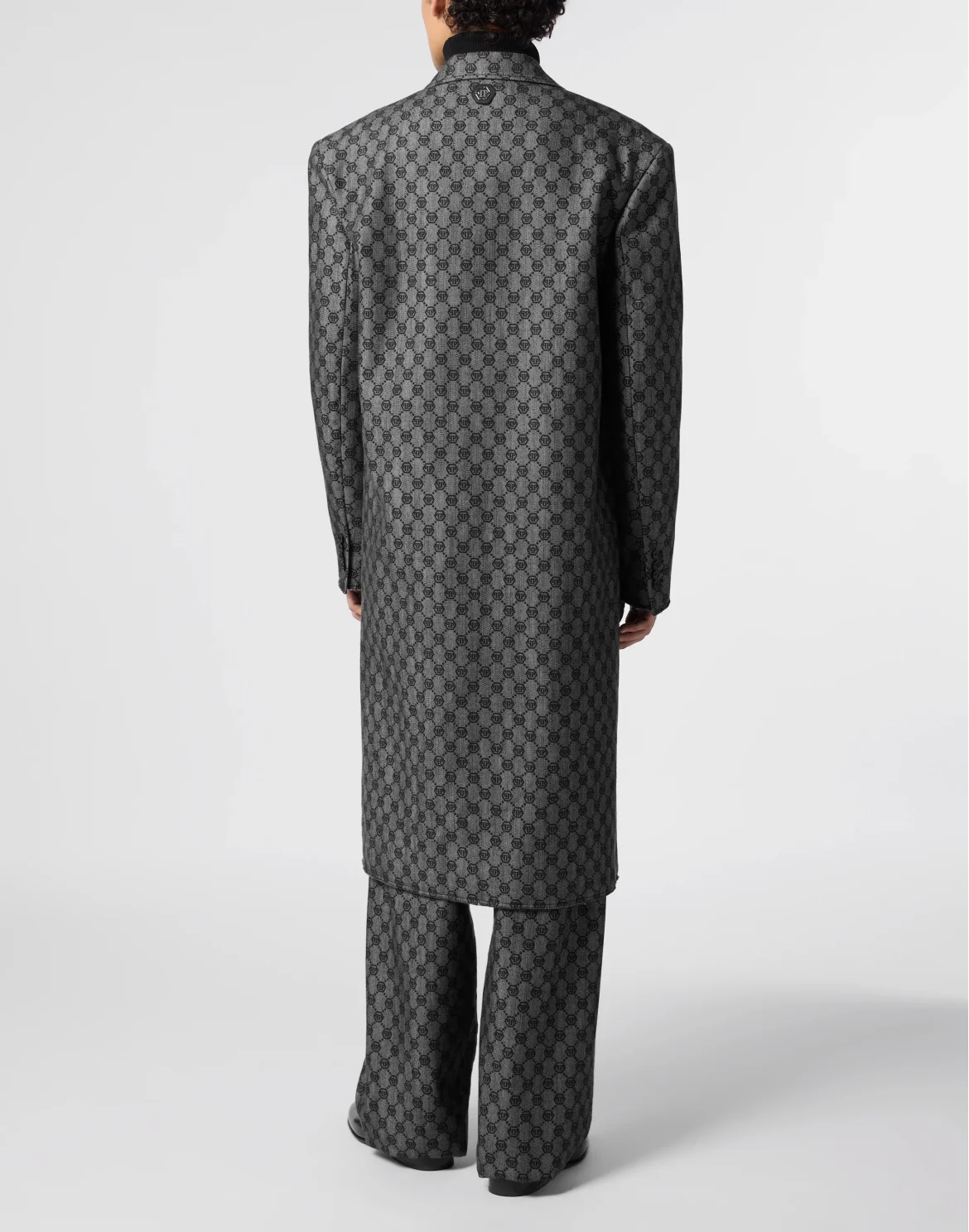 Denim Coat Jacquard Monogram, цвет: Черный