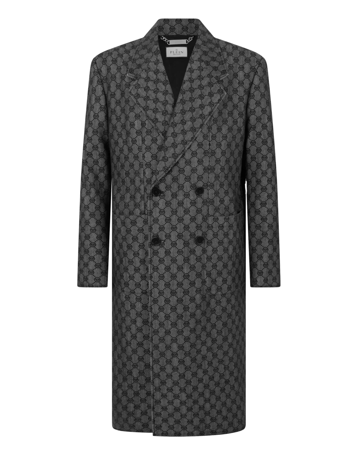 Denim Coat Jacquard Monogram, цвет: Черный