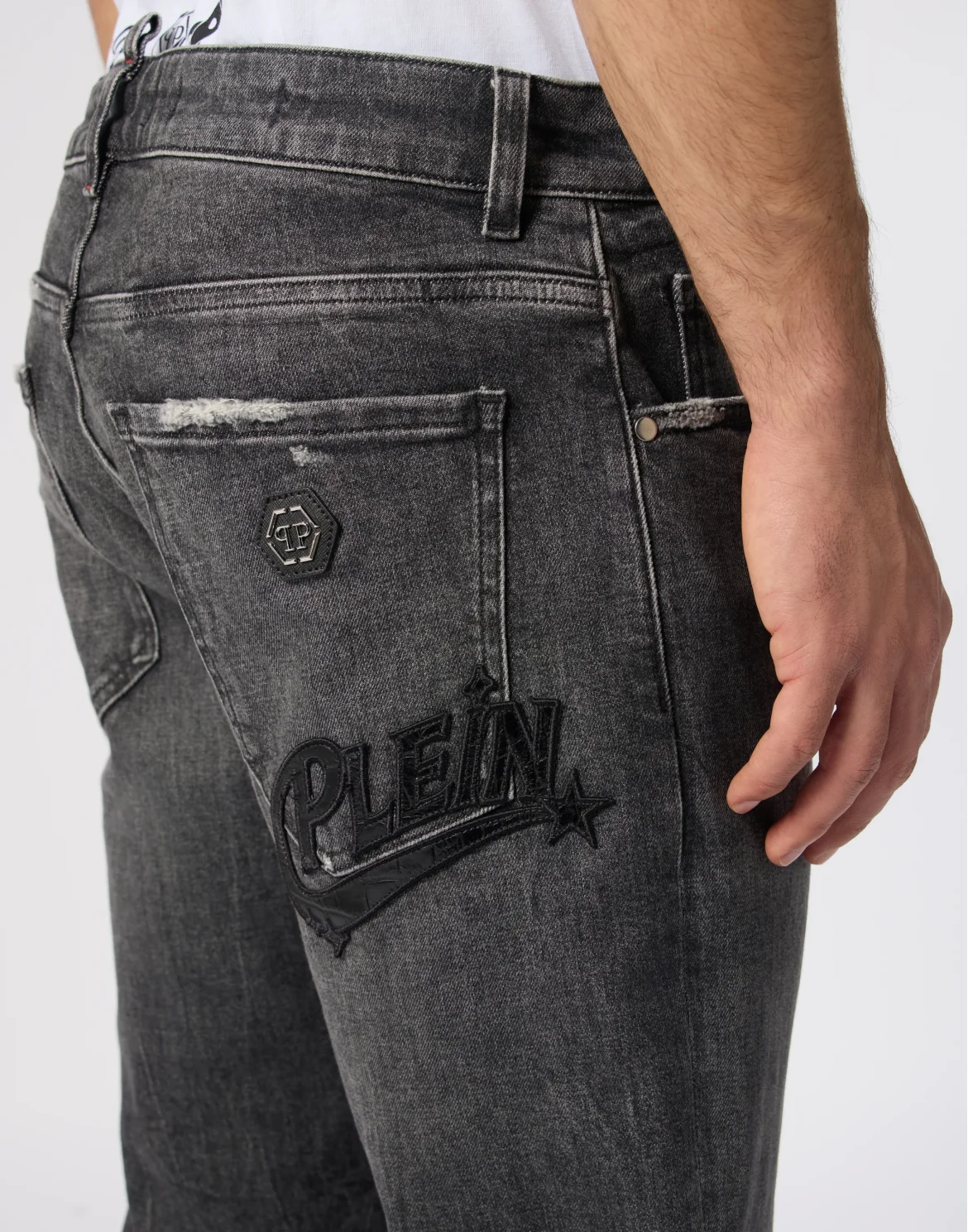 Super Straight Cut Jeans Plein Star, цвет: Черный