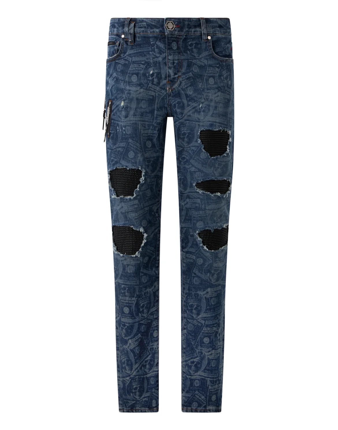 Rockstar Fit Jeans All-Over Plein Dollar, цвет: Синий