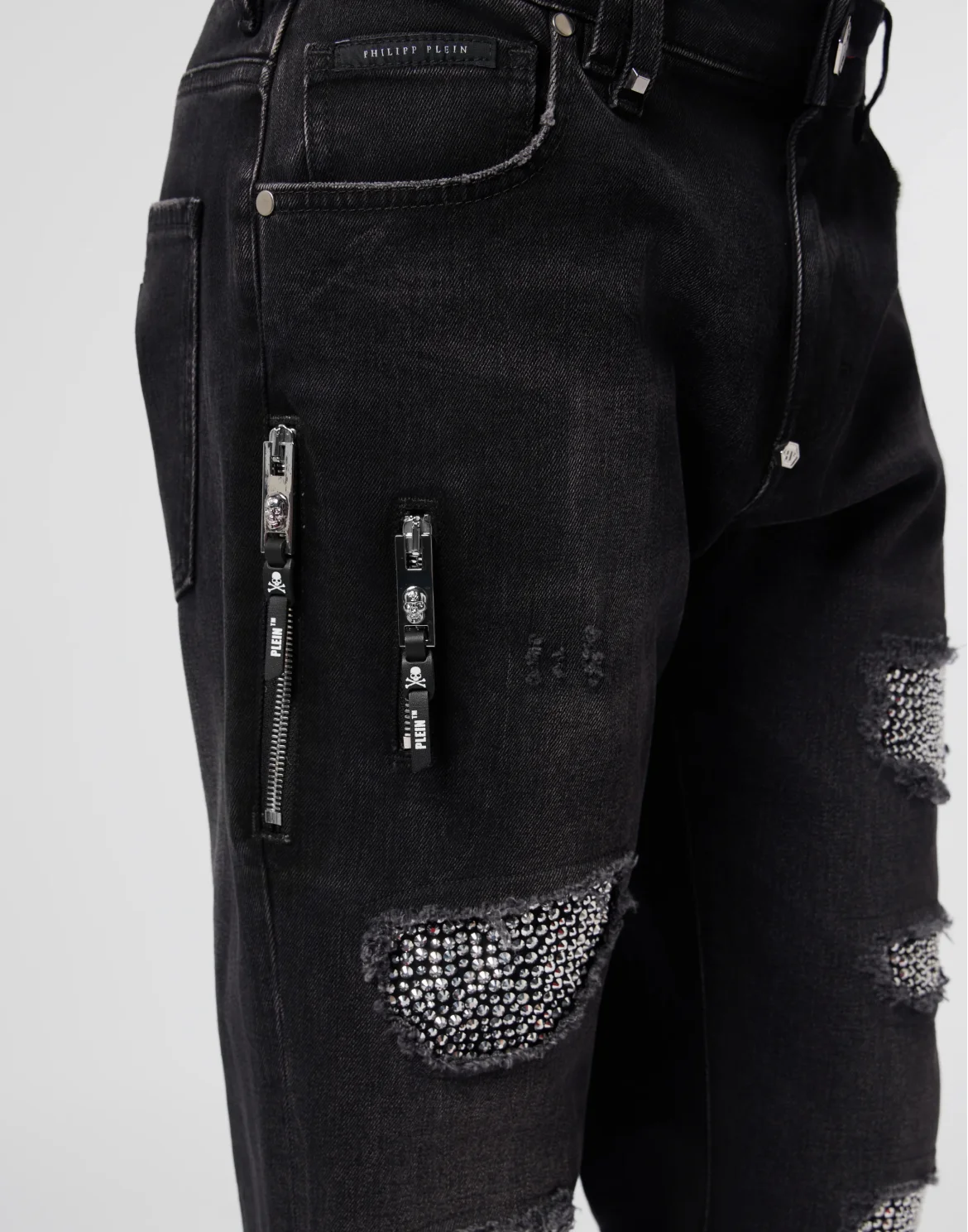 Rockstar Fit Jeans Mirror Strass, цвет: Черный