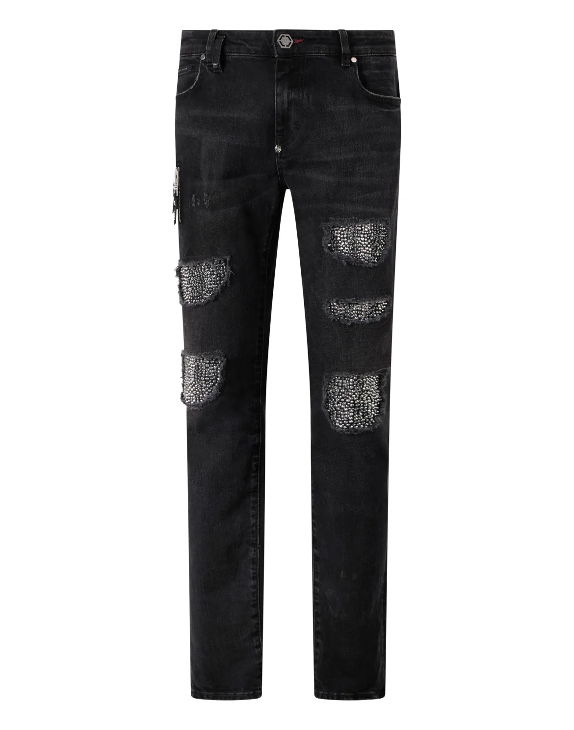 Rockstar Fit Jeans Mirror Strass, цвет: Черный