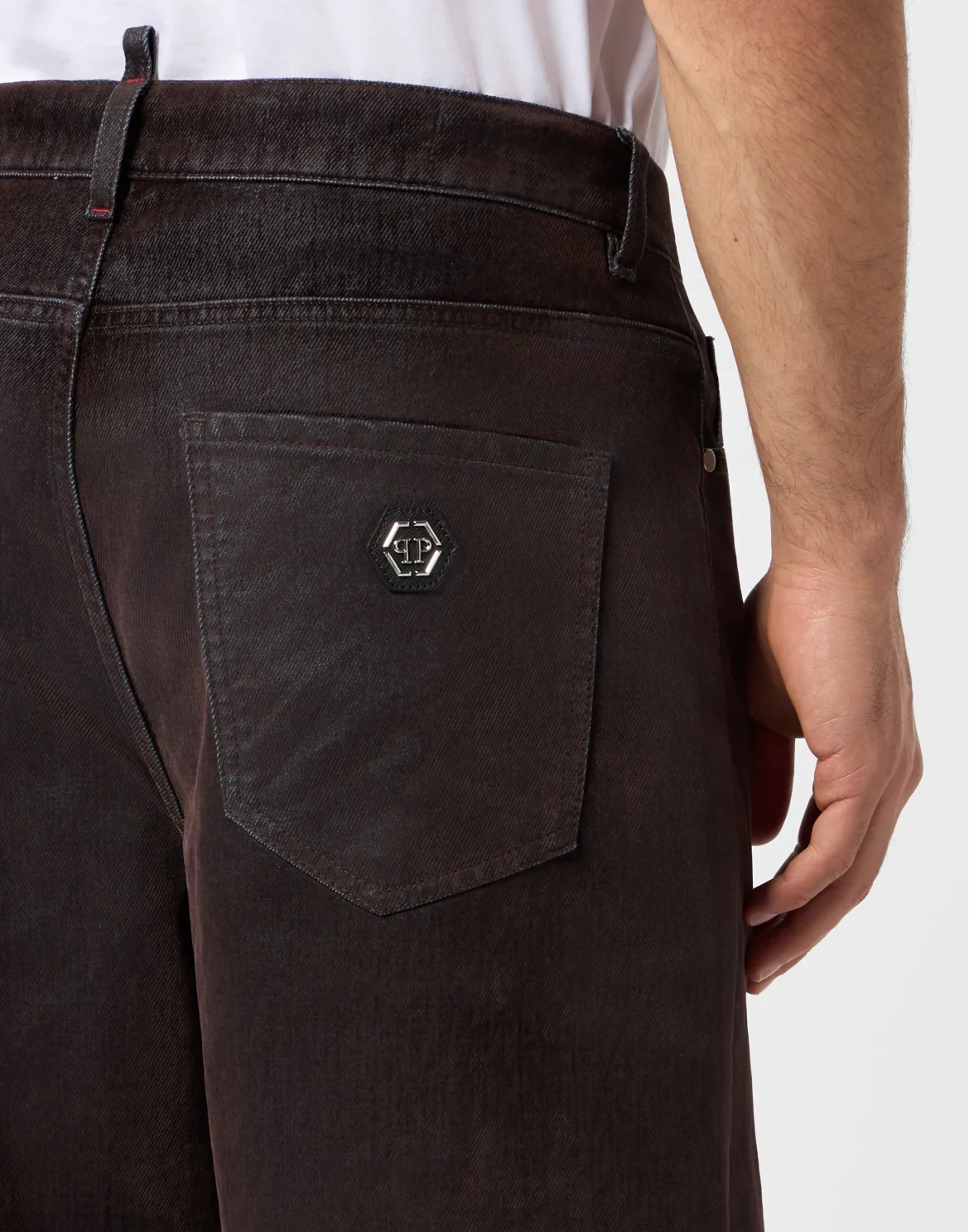 Loose Wide Fit Jeans Lasered Flock, цвет: Черный