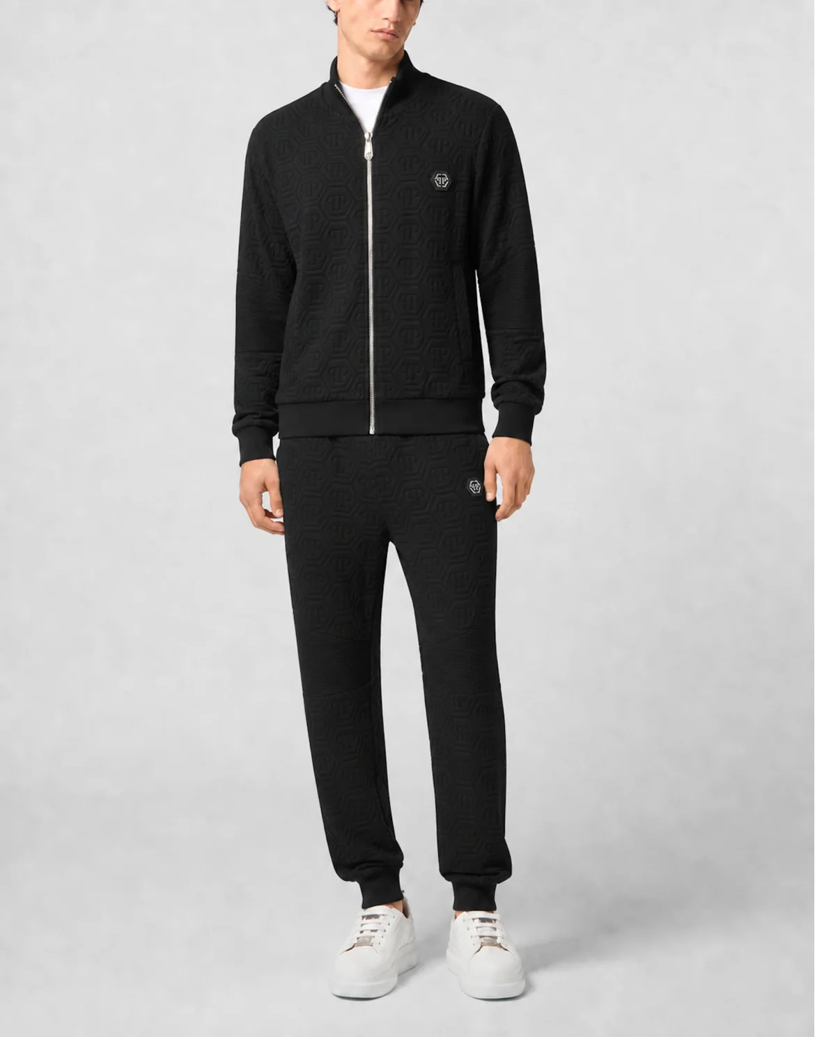 Padded Tracksuit Jacket Biker Monogram, цвет: Черный