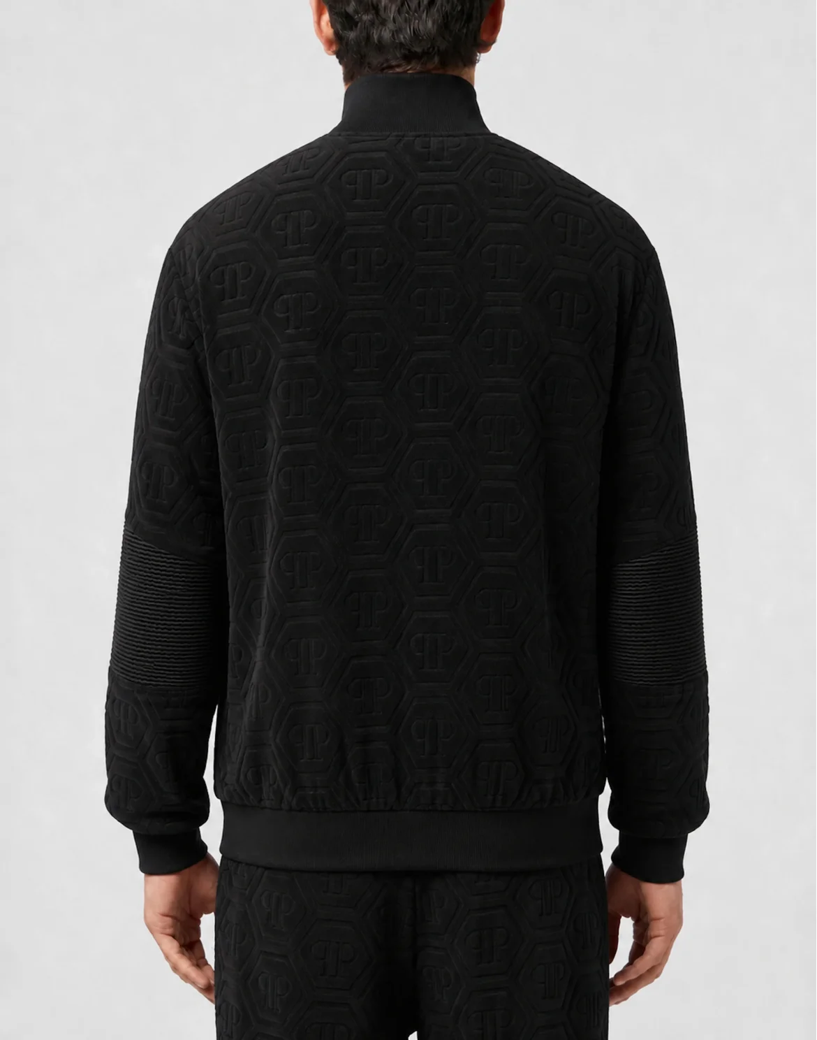Padded Tracksuit Jacket Biker Monogram, цвет: Черный