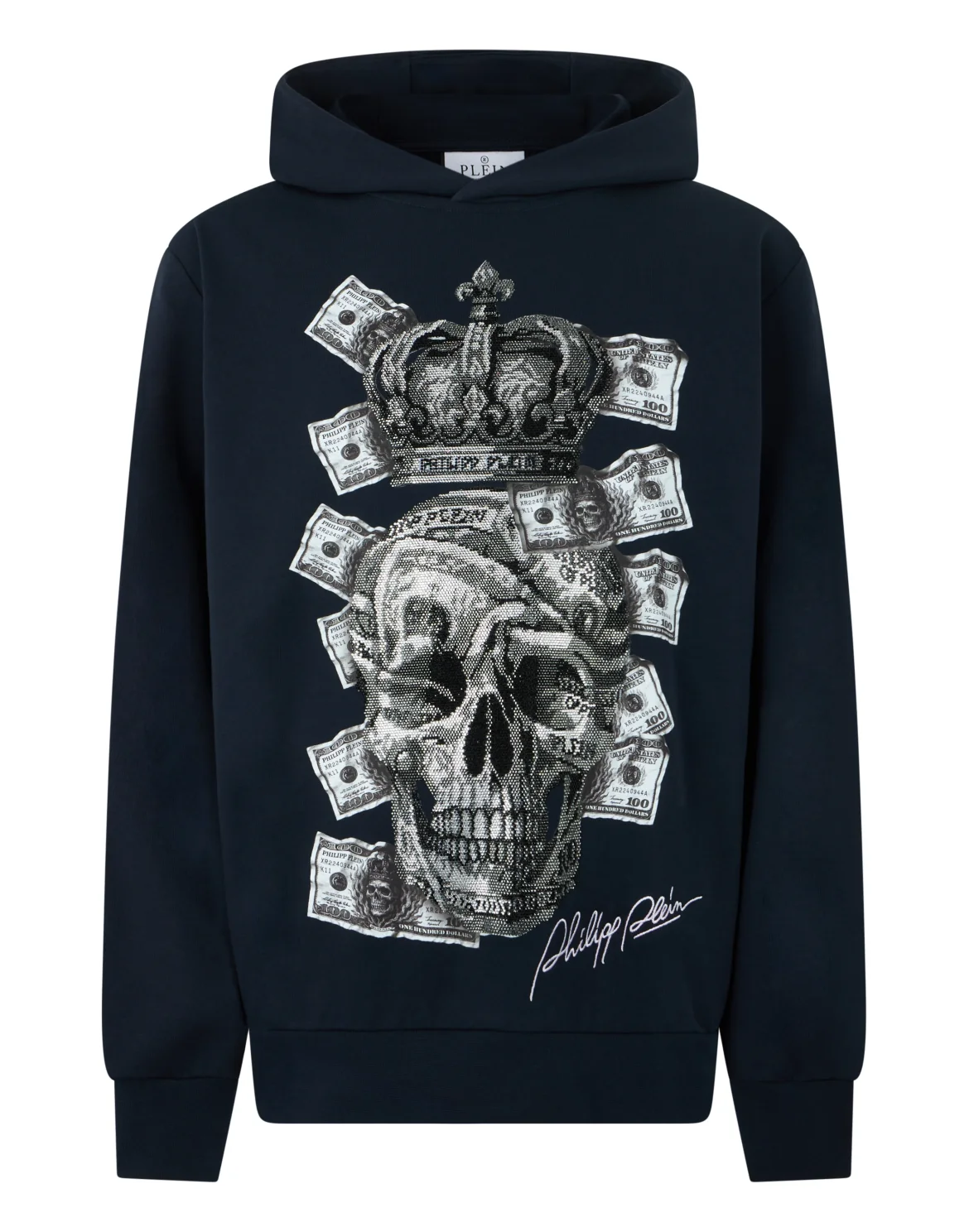 Hoodie Dollar Skull Stones, цвет: Синий