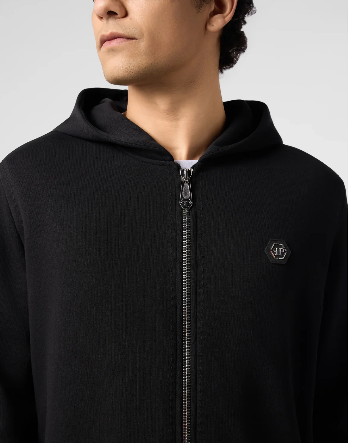 Zip Hoodie Stitching Logo, цвет: Черный