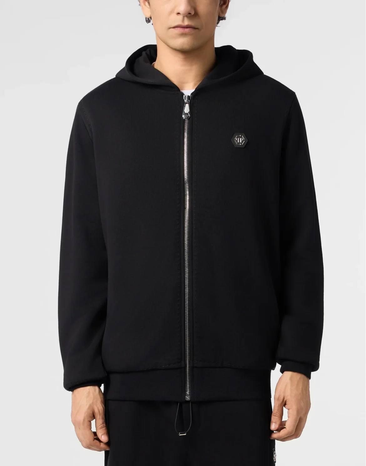 Zip Hoodie Stitching Logo, цвет: Черный