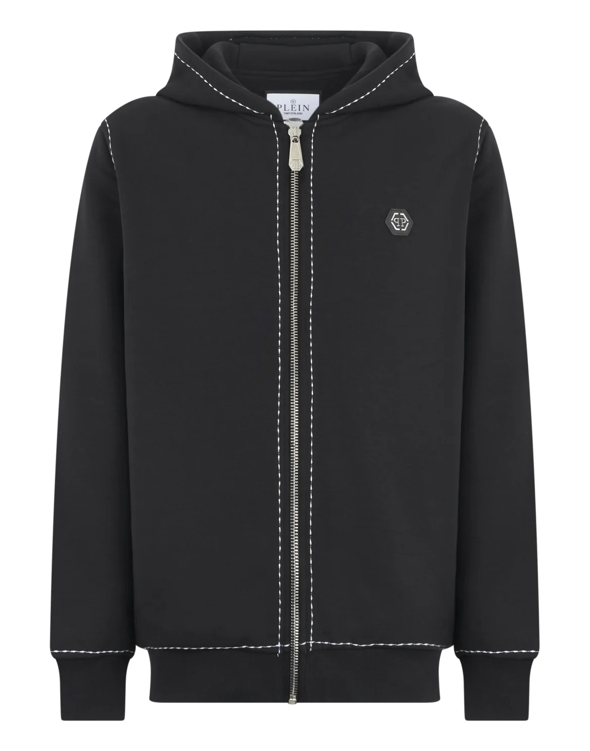 Zip Hoodie Stitching Logo, цвет: Черный