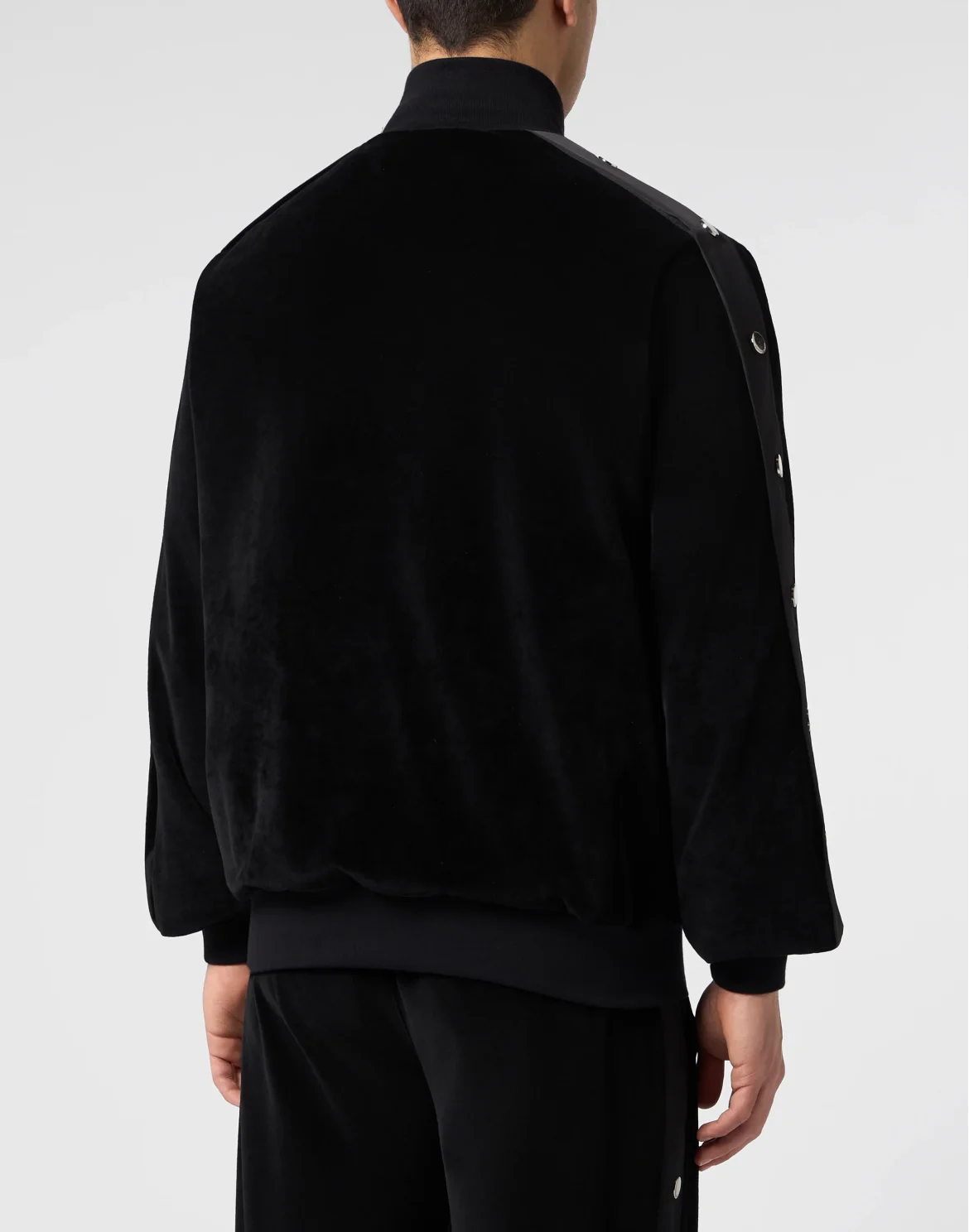 Chenille Tracksuit Jacket Buttons, цвет: Черный
