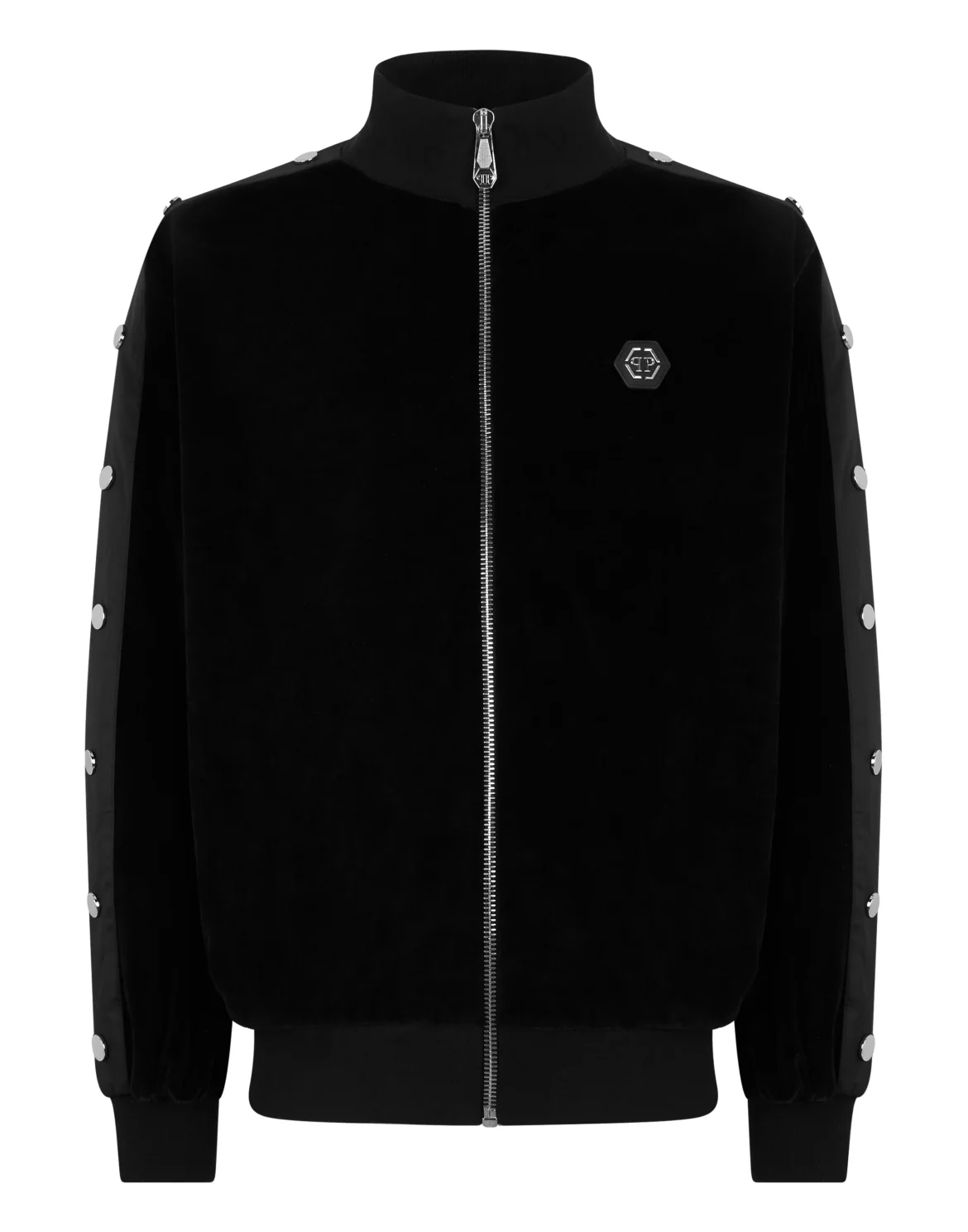 Chenille Tracksuit Jacket Buttons, цвет: Черный