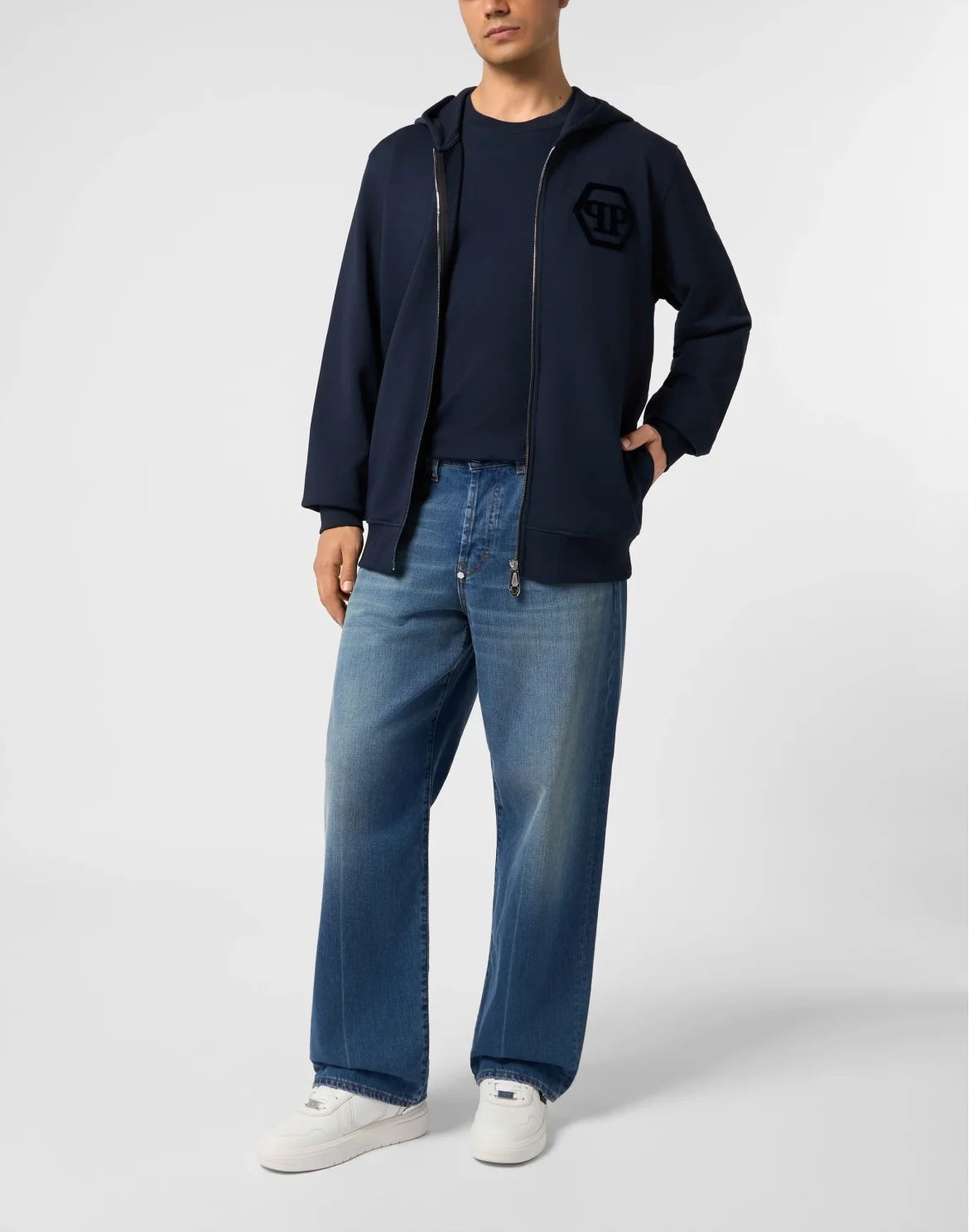 Zip Hoodie Hexagon, цвет: Синий