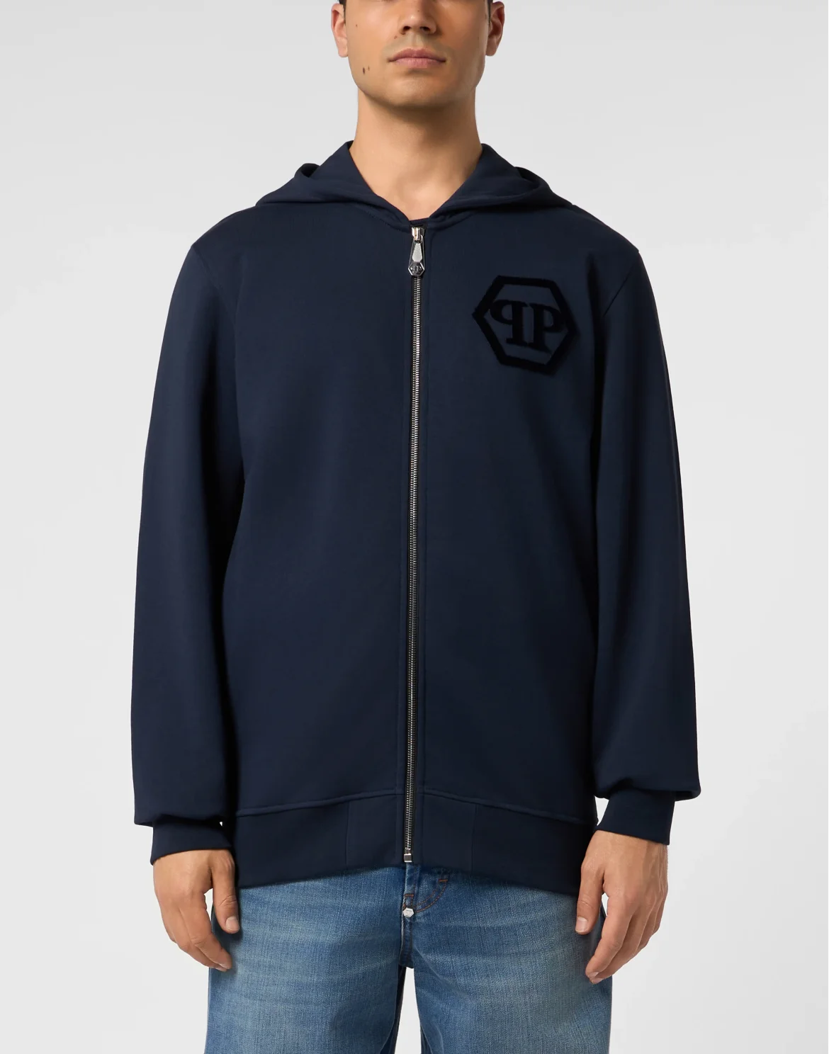 Zip Hoodie Hexagon, цвет: Синий