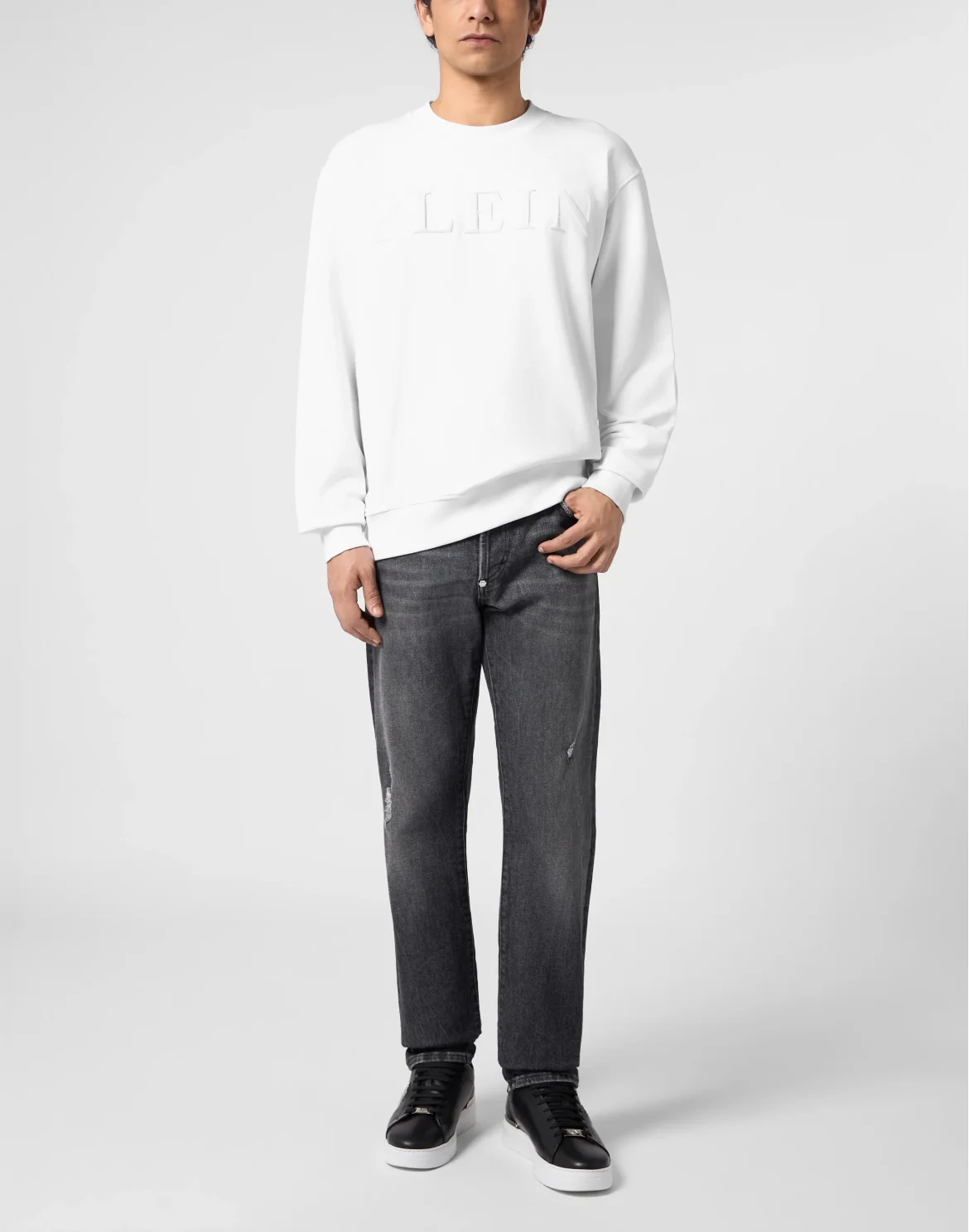 Round Neck Sweatshirt Logo, цвет: Белый