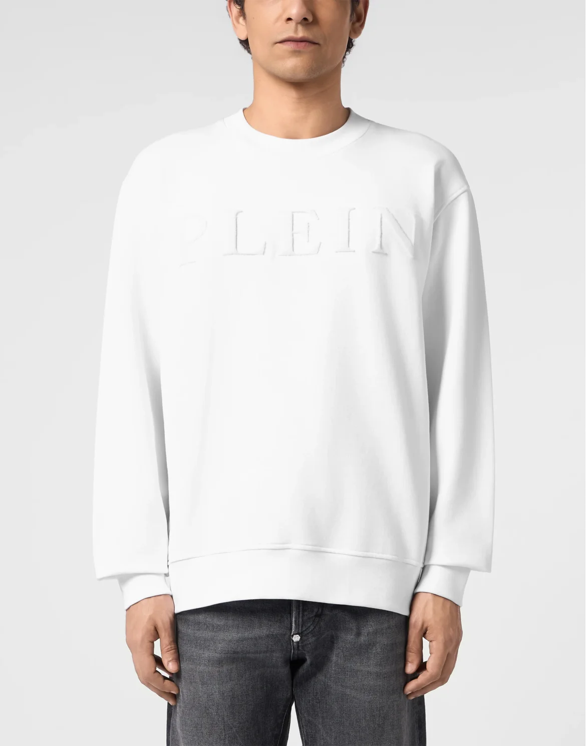 Round Neck Sweatshirt Logo, цвет: Белый