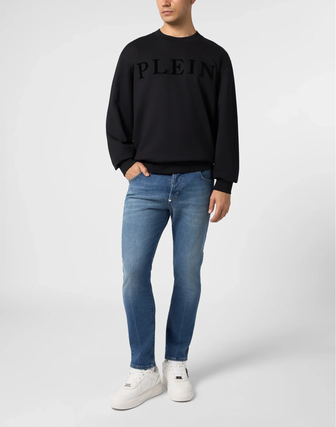 Round Neck Sweatshirt Logo, цвет: Черный