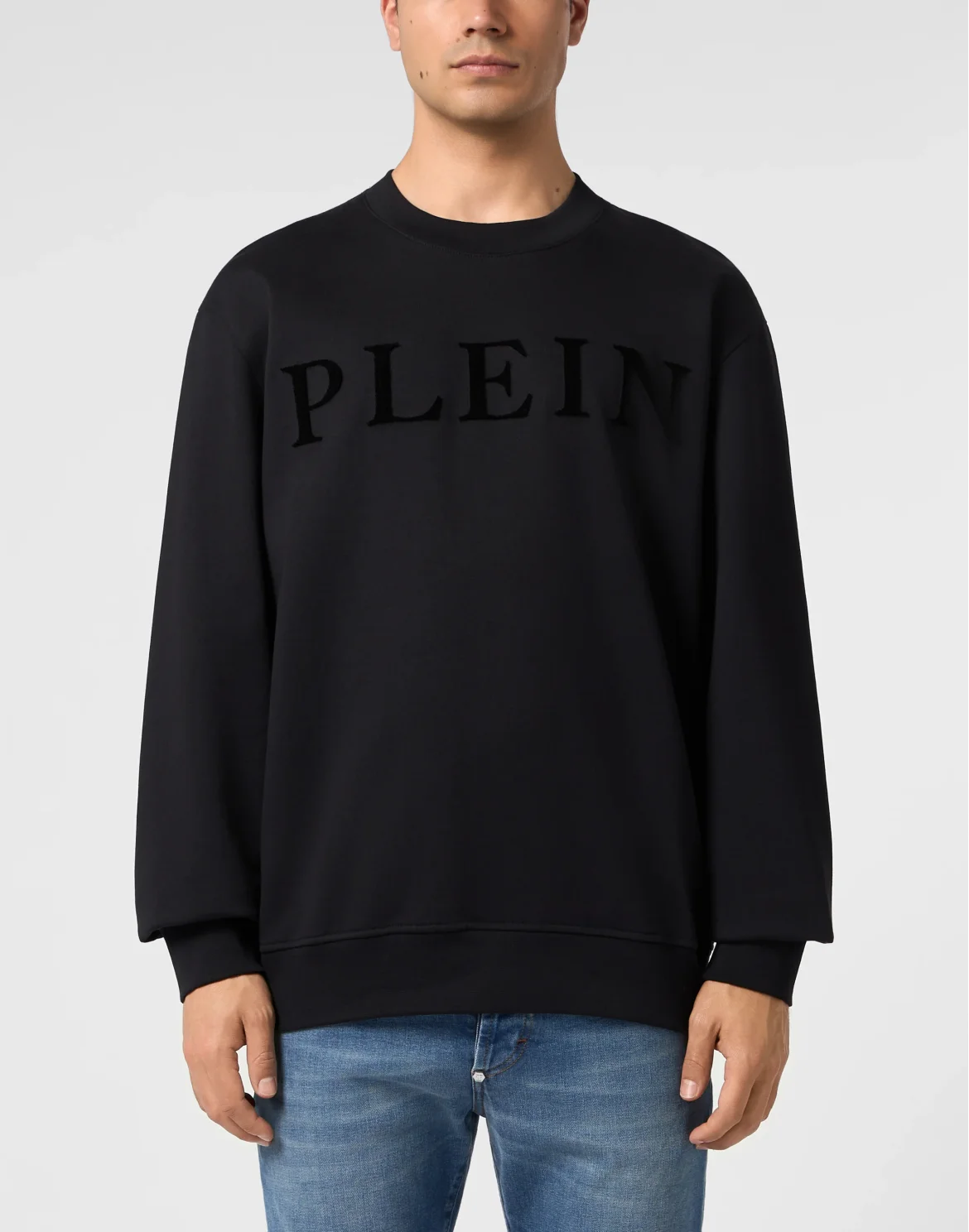 Round Neck Sweatshirt Logo, цвет: Черный