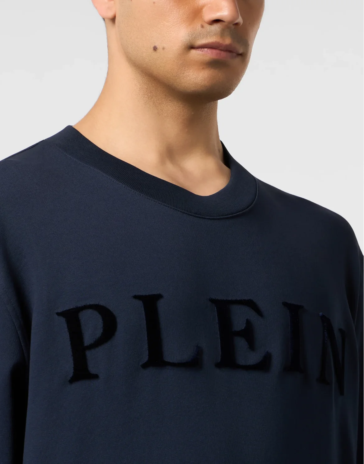 Round Neck Sweatshirt Logo, цвет: Синий