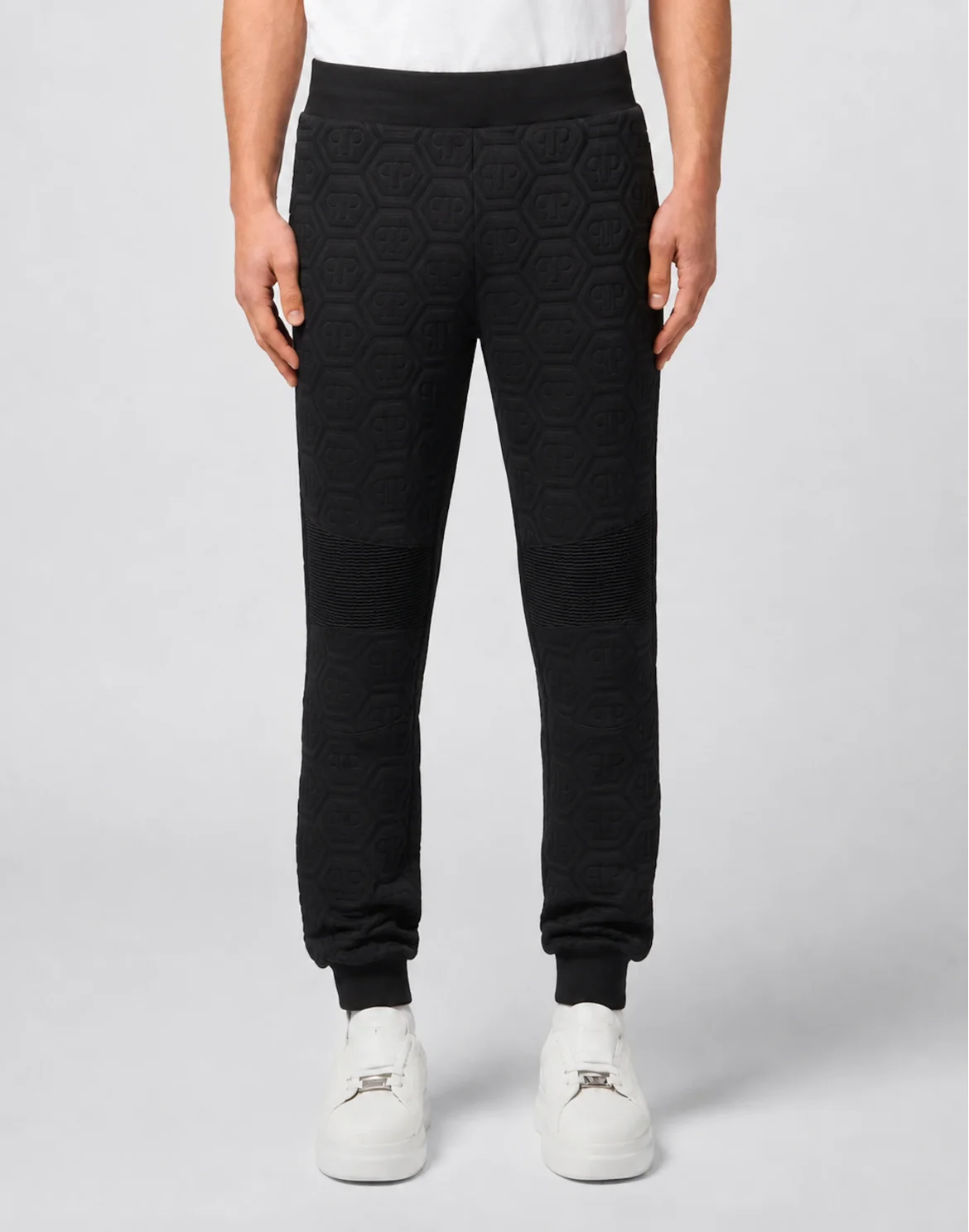 Padded Biker Joggers Monogram, цвет: Черный
