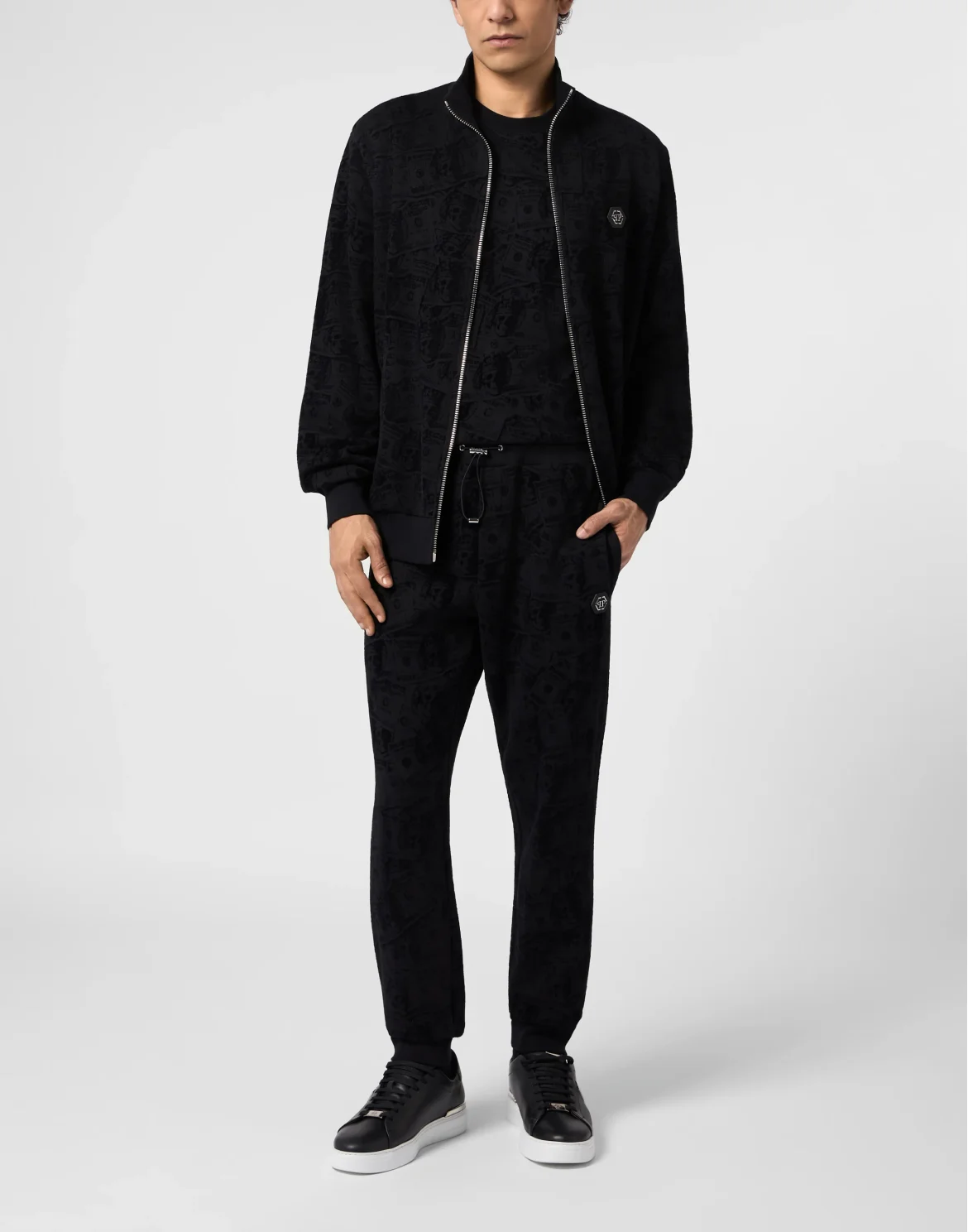 Jogging Pants All-Over Dollar Skull, цвет: Черный