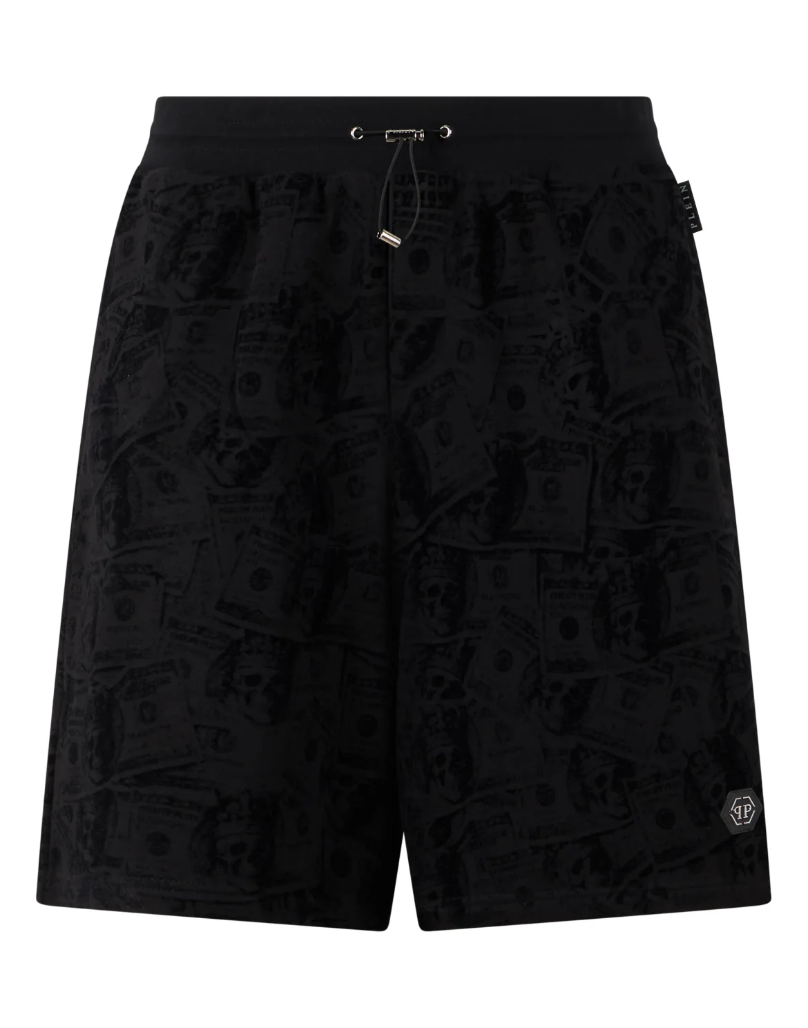 Fleece Shorts All-Over Dollar Skull, цвет: Черный