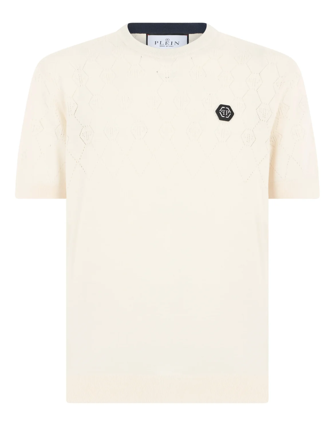 Wool Knitted Round Neck T-Shirt Monogram, цвет: Белый