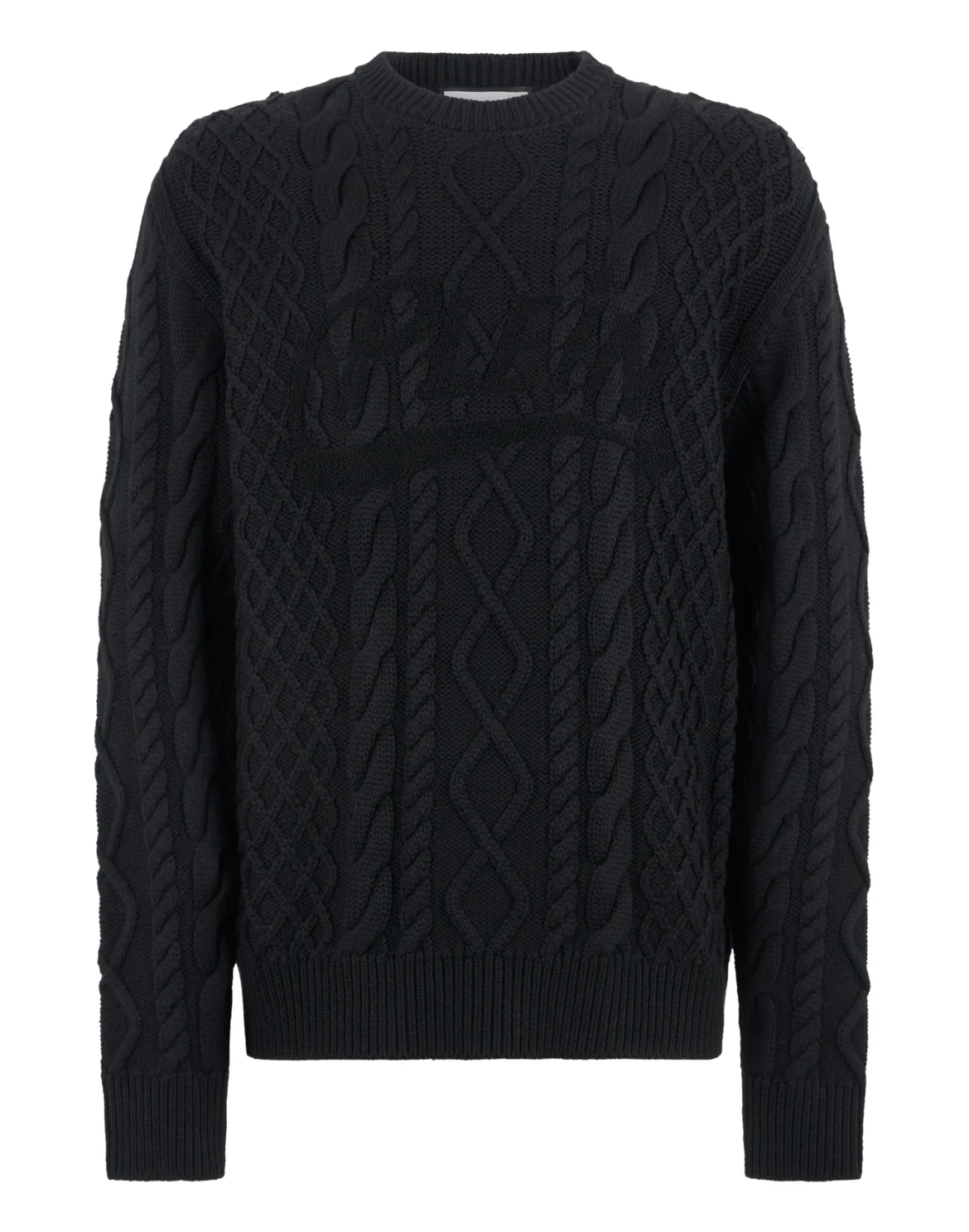 Braided Round Neck Pullover Plein Space, цвет: Черный