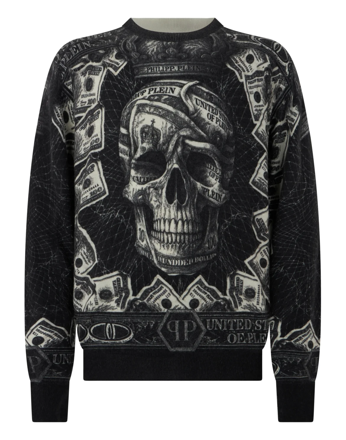 Cashmere Pullover Baroque Skull, цвет: Черный