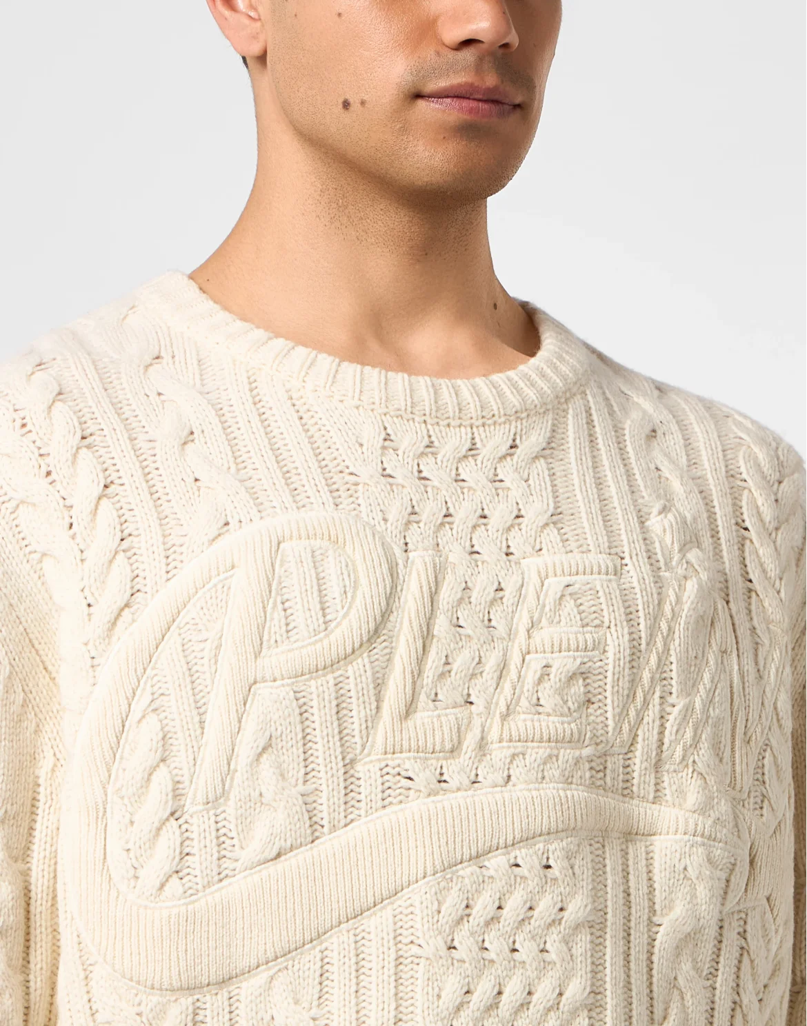 Wool Roundneck Pullover Plein Star, цвет: Бежевый