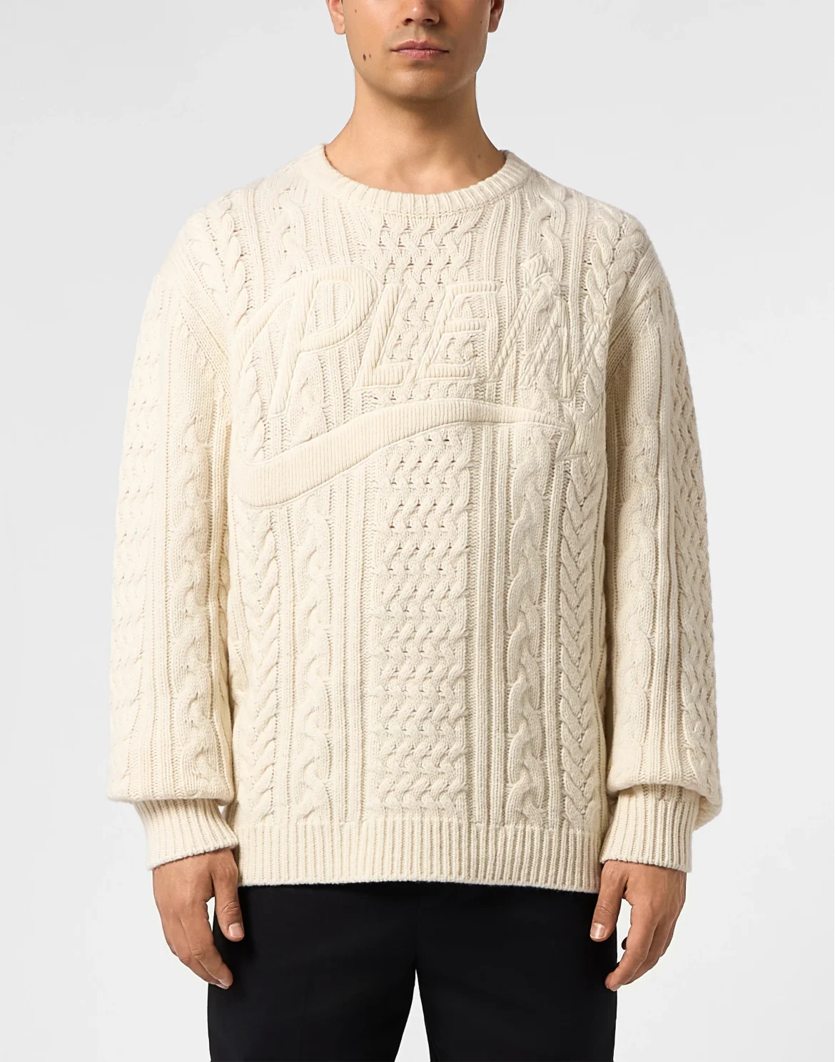 Wool Roundneck Pullover Plein Star, цвет: Бежевый