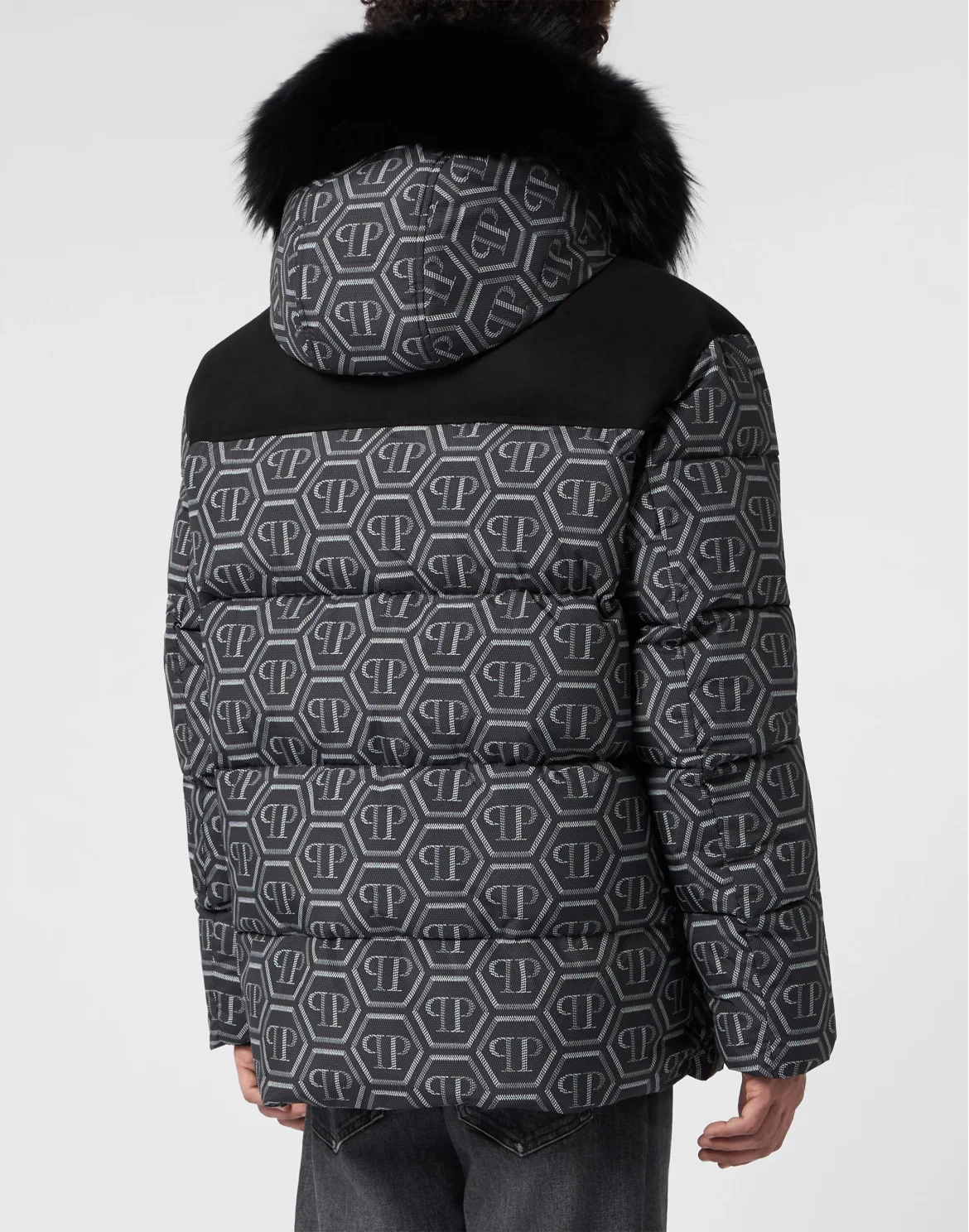 Nylon Parka Jacket Monogram, цвет: Черный