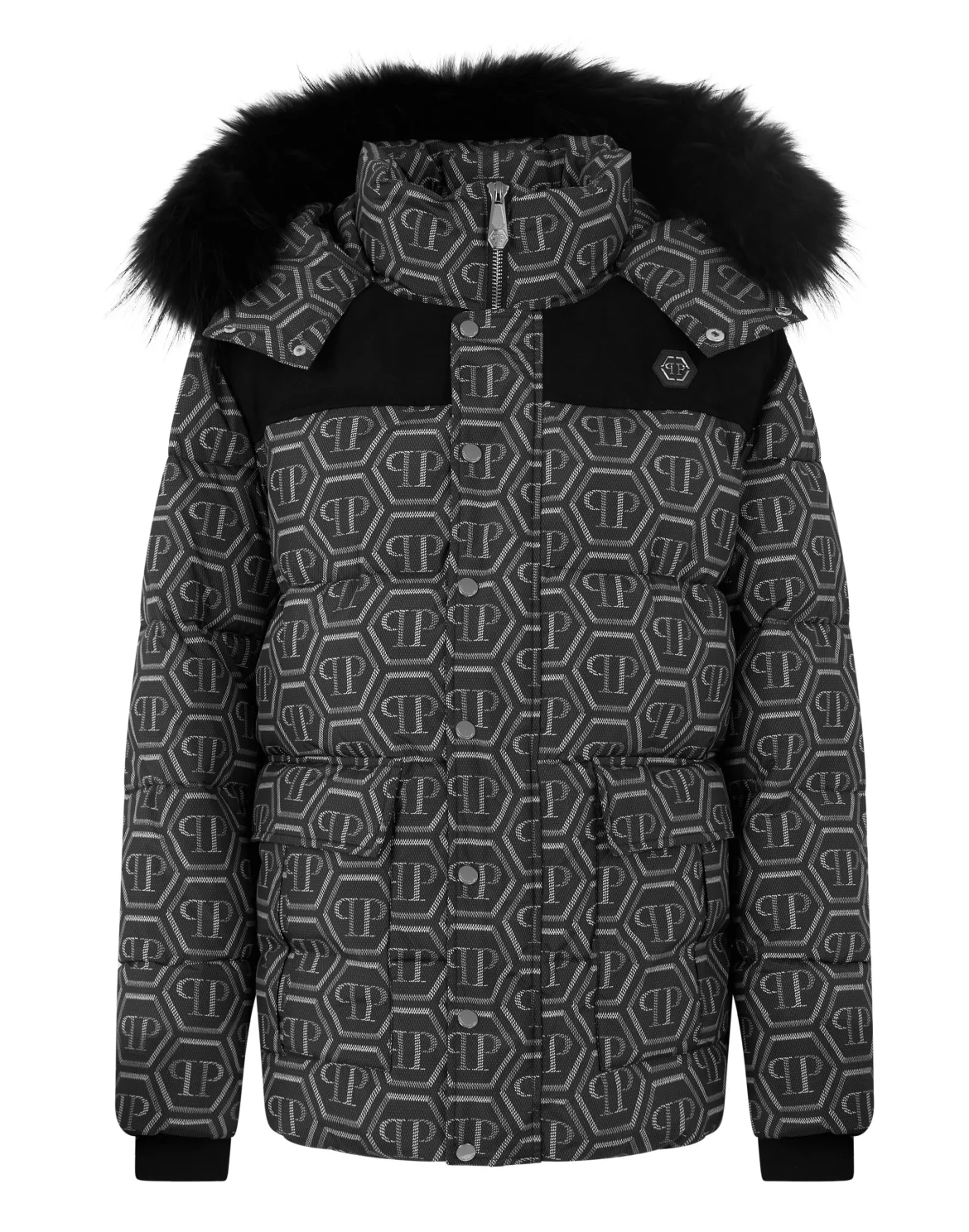 Nylon Parka Jacket Monogram, цвет: Черный
