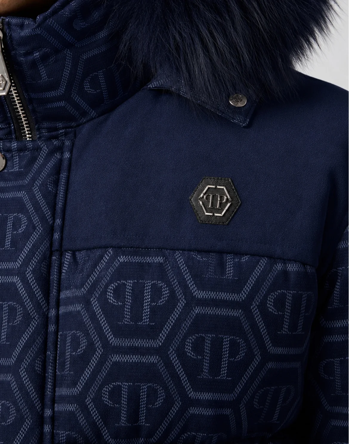 Nylon Parka Jacket Monogram, цвет: Синий