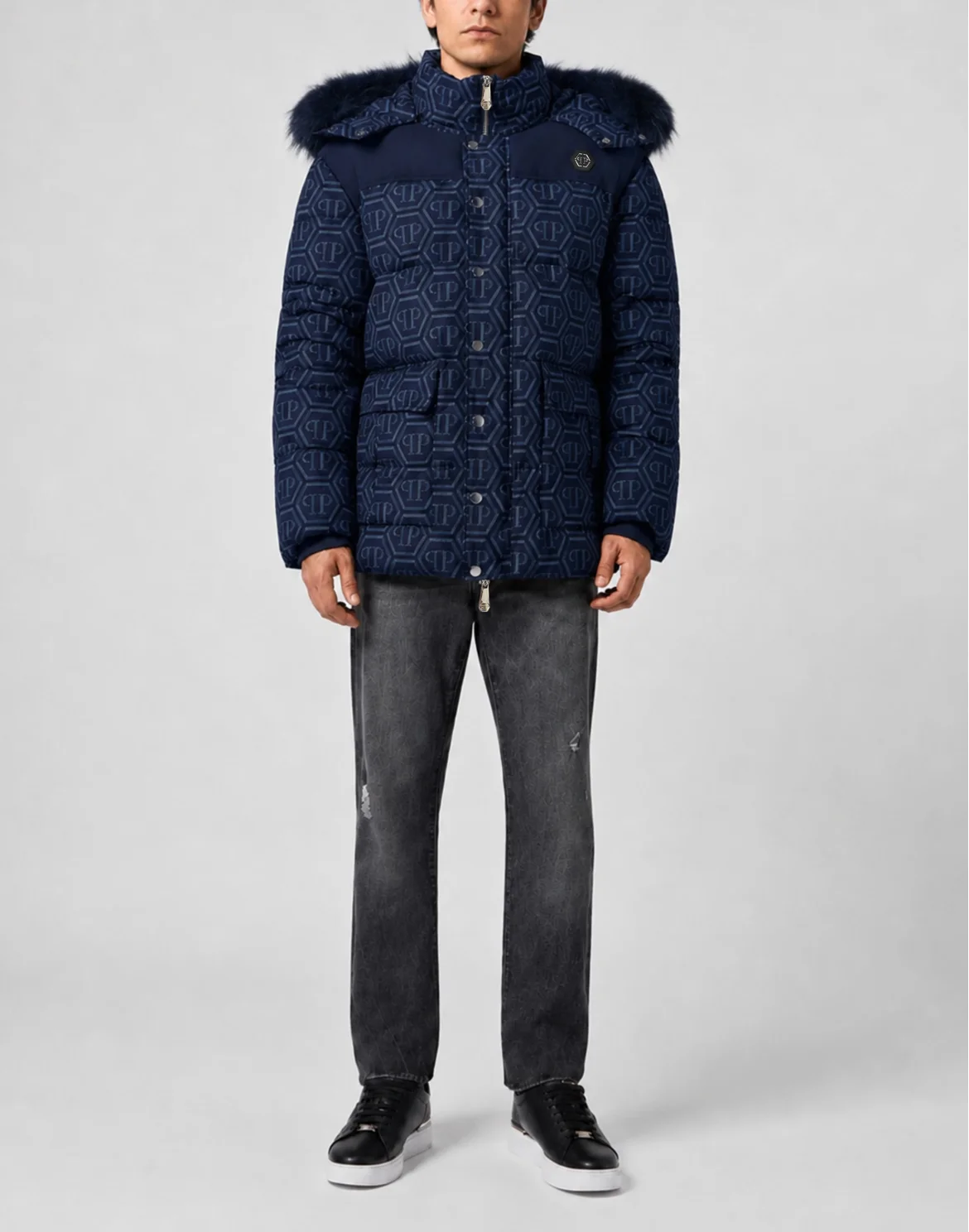 Nylon Parka Jacket Monogram, цвет: Синий