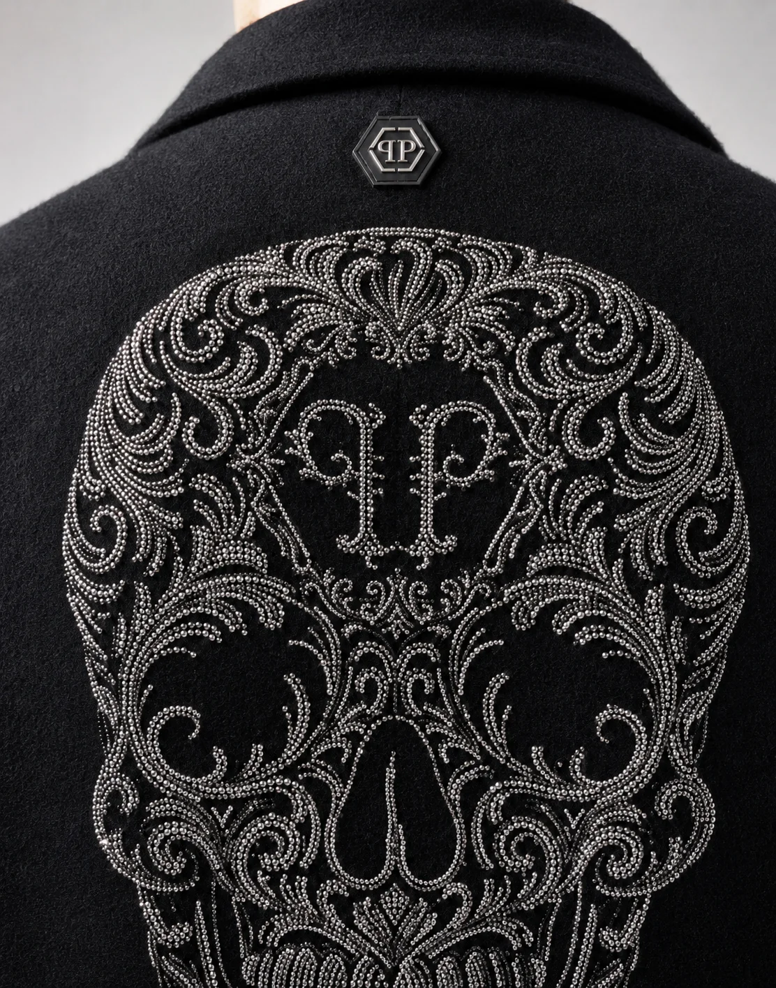 Wool Coat Baroque Skull, цвет: Черный