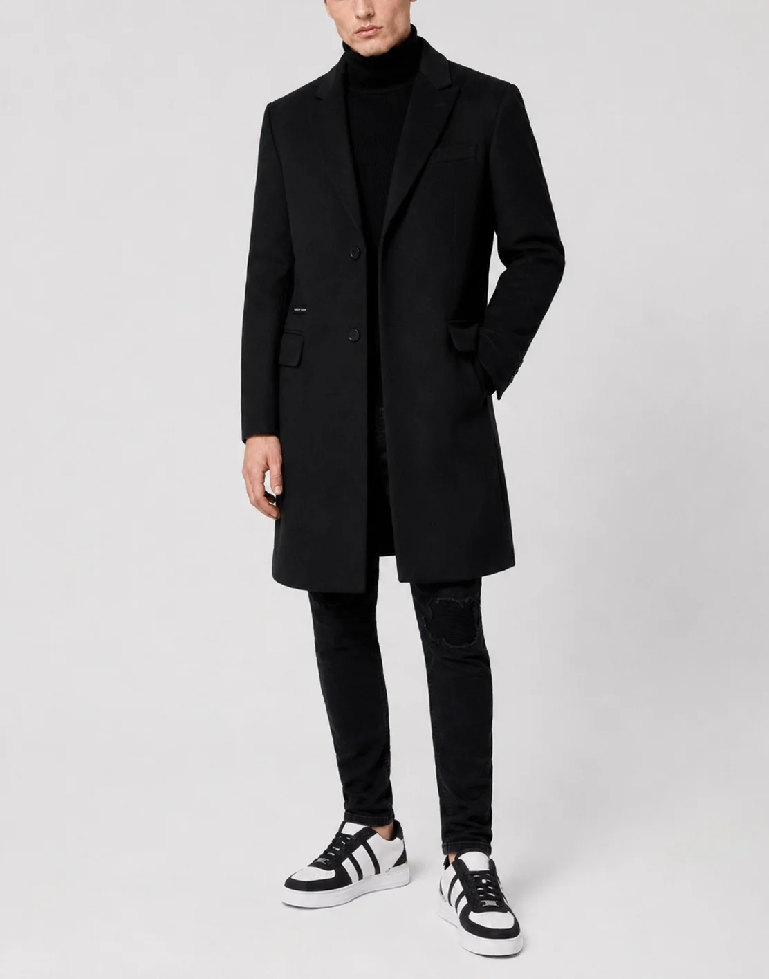 Wool Coat Baroque Skull, цвет: Черный