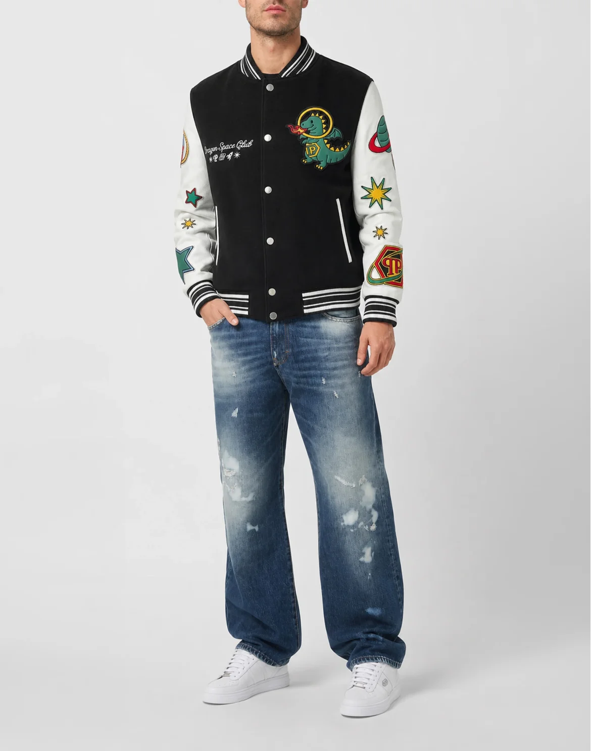 College Bomber Plein Space, цвет: Черный