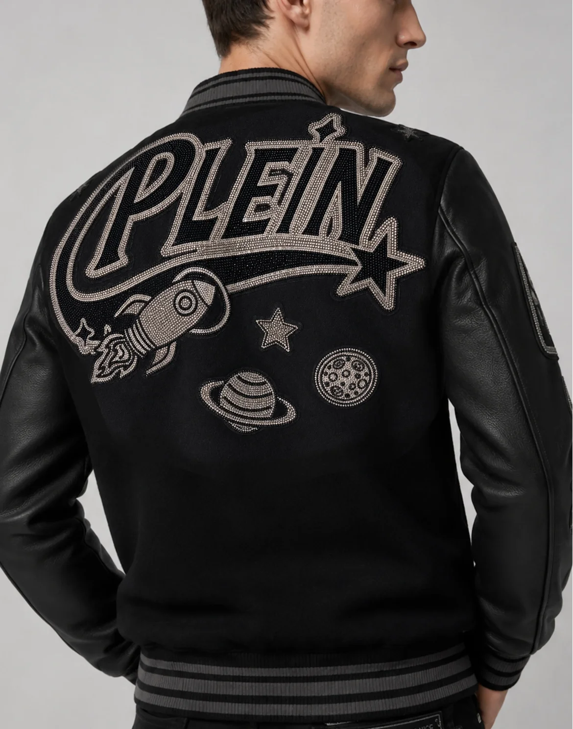 College Bomber Plein Space Strass, цвет: Черный