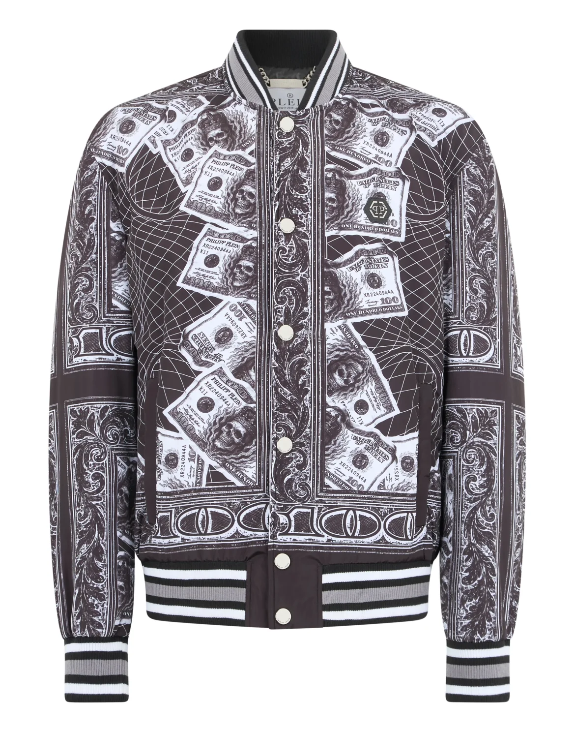 Nylon Bomber Skull Dollar, цвет: Черный