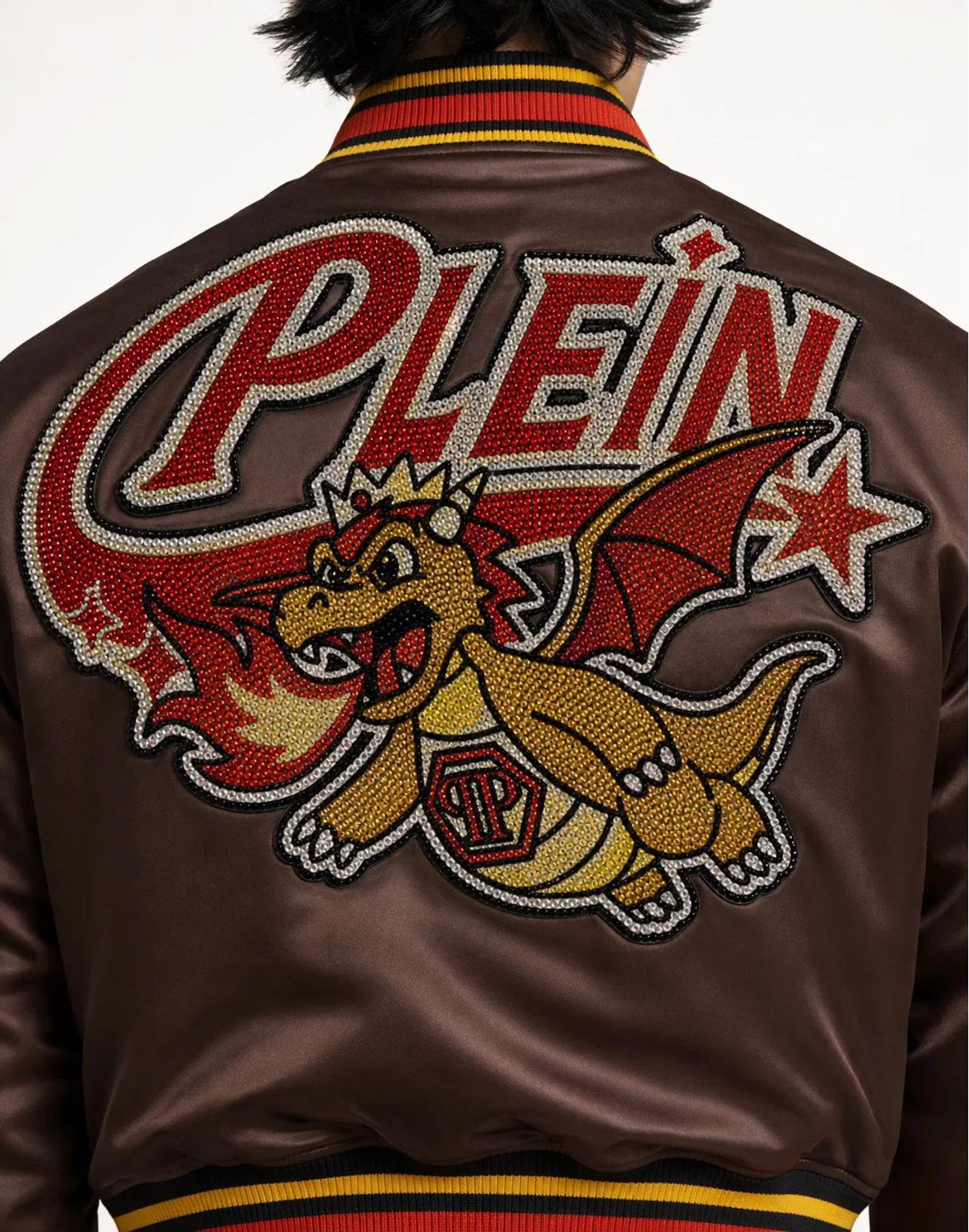 Satin Bomber Plein Dragon Stones, цвет: Коричневый