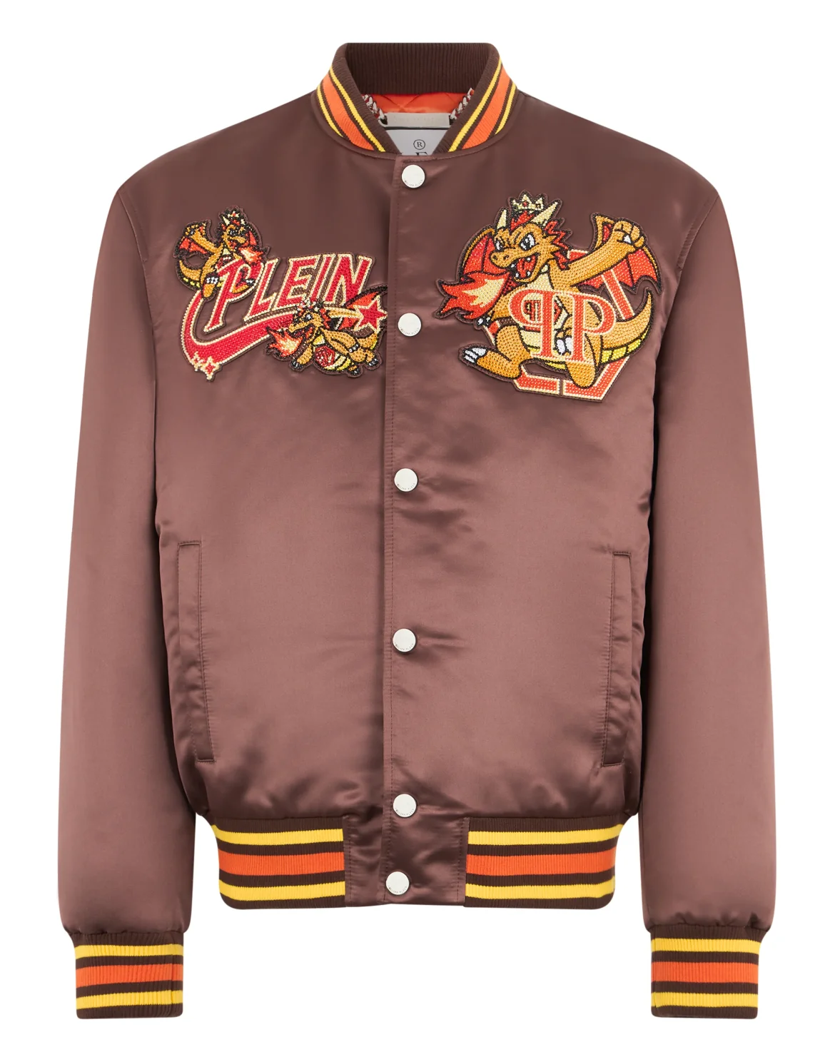 Satin Bomber Plein Dragon Stones, цвет: Коричневый