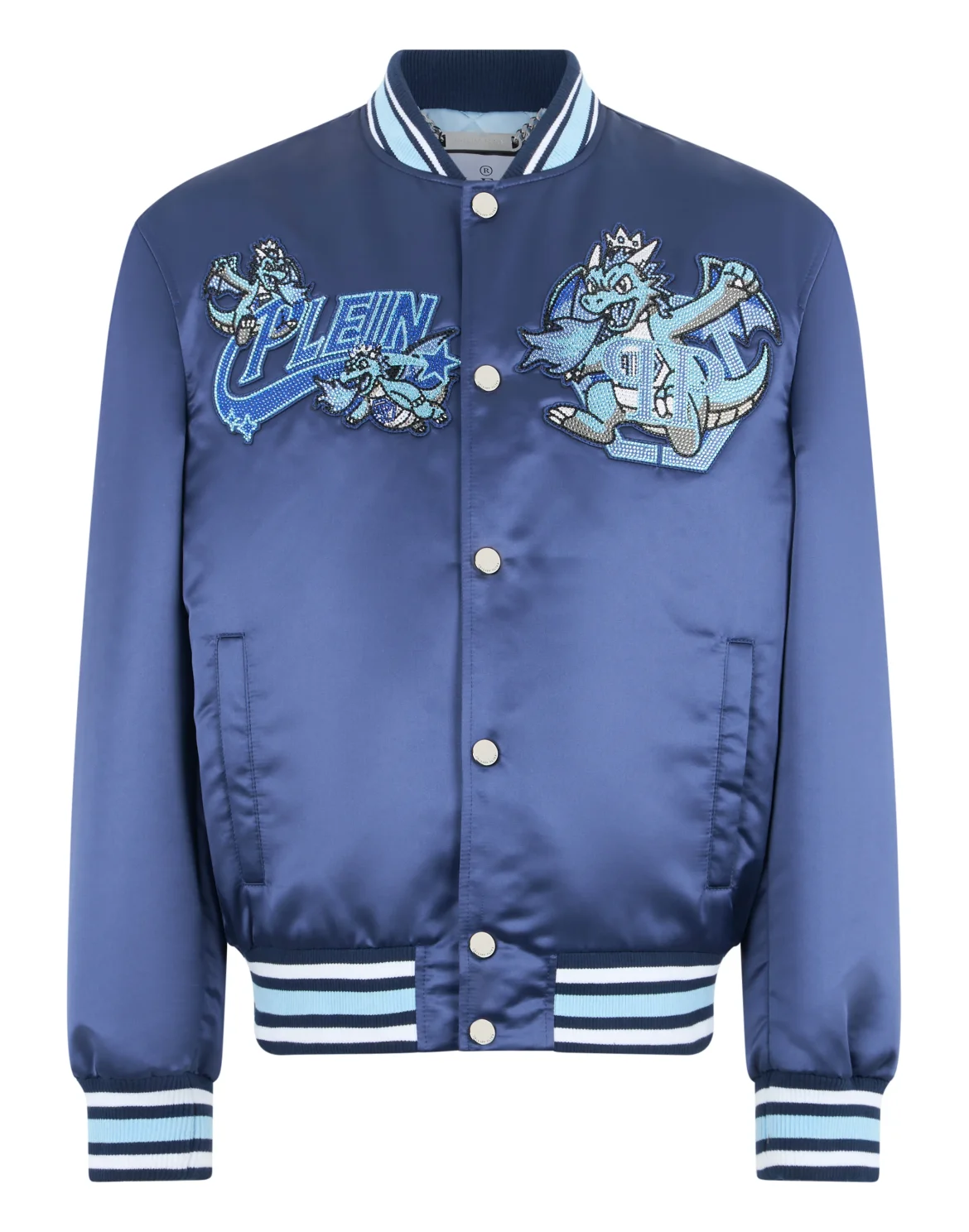 Satin Bomber Plein Dragon Stones, цвет: Синий