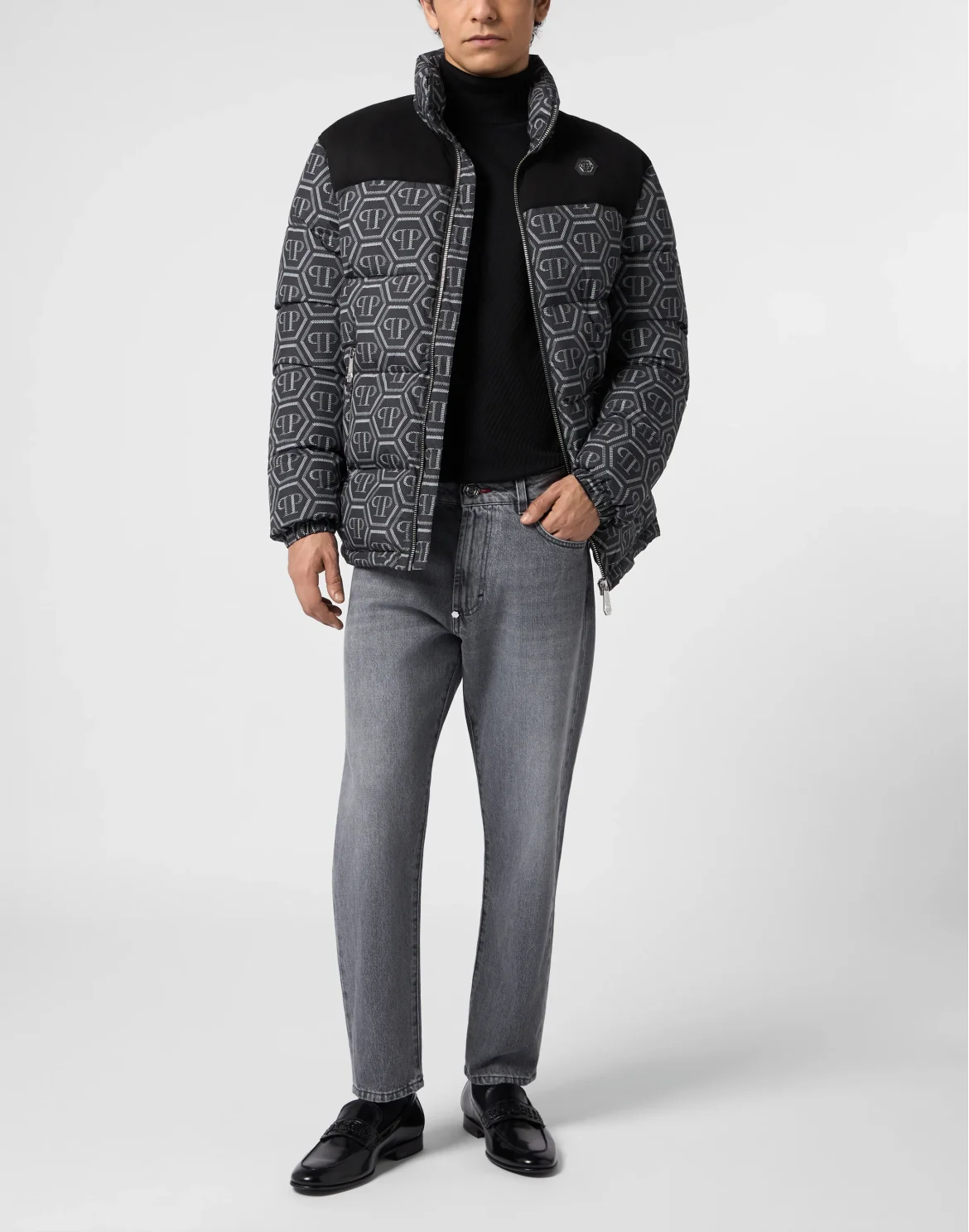 Nylon Puffer Jacket Monogram, цвет: Черный